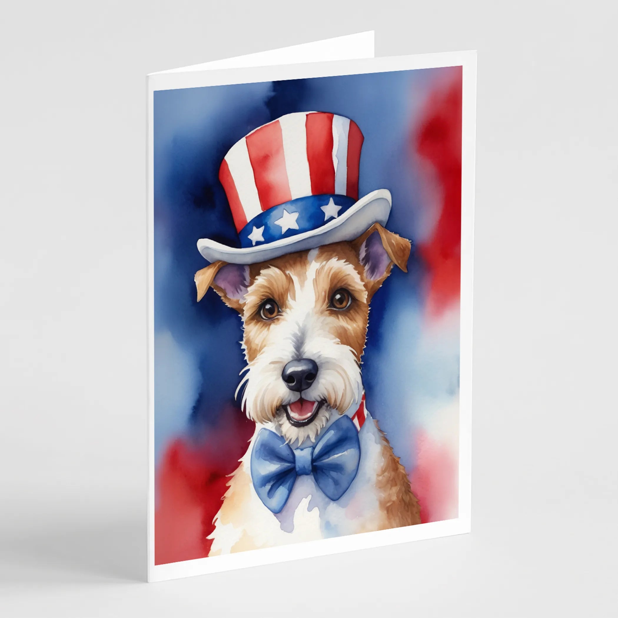 Patriotic American Greeting Cards  - Size: 5X7 | Pack Of: 8 | Collection name: Patriotic american