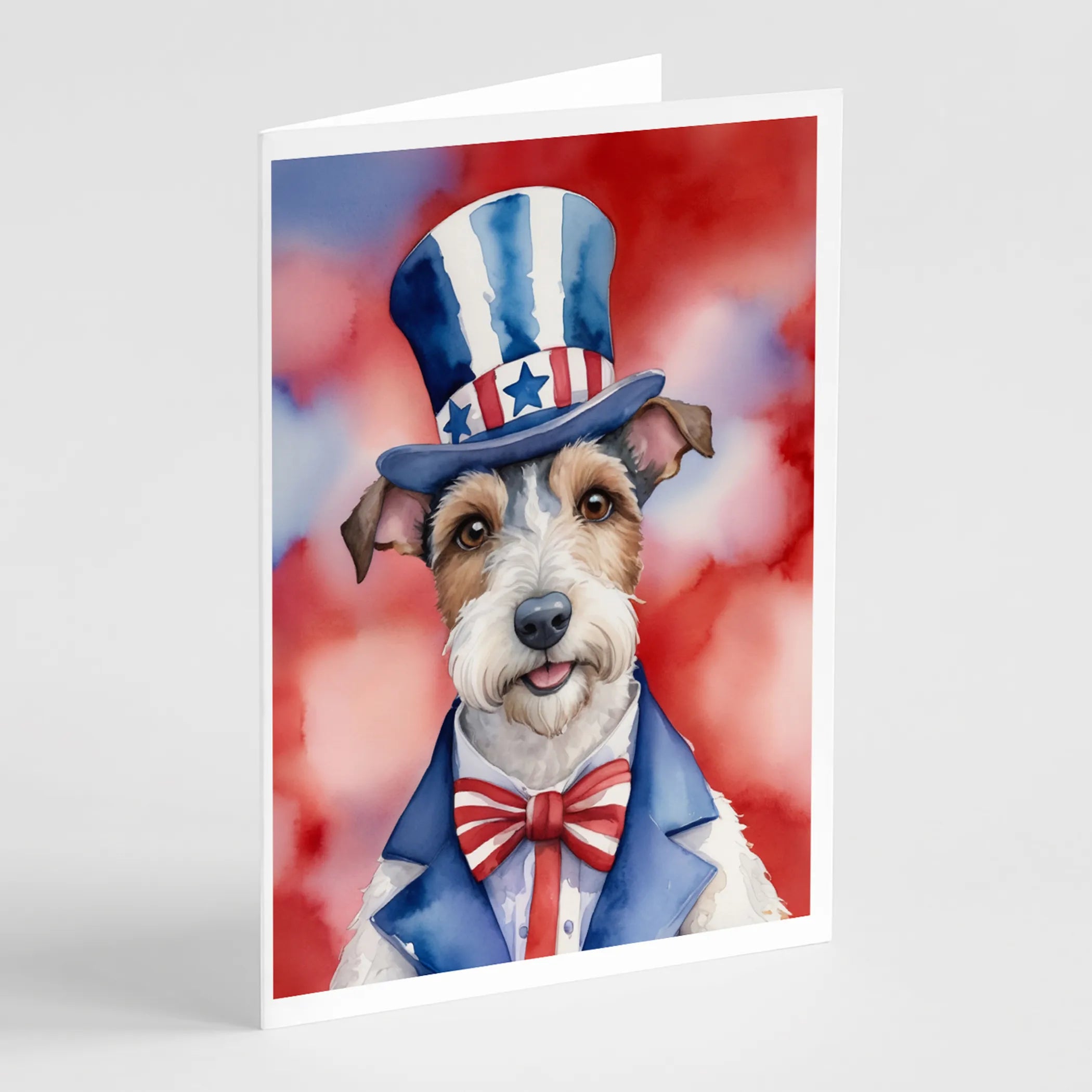 Patriotic American Greeting Cards  - Size: 5X7 | Pack Of: 8 | Collection name: Patriotic american