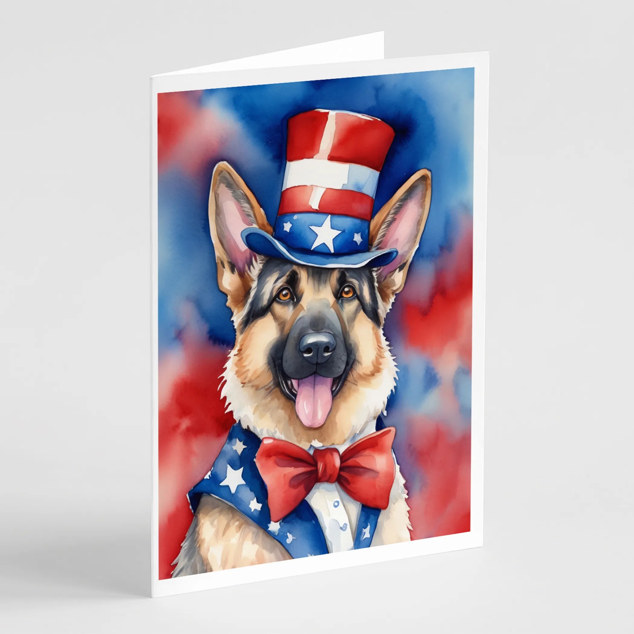 Patriotic American Greeting Cards  - Size: 5X7 | Pack Of: 8 | Collection name: Patriotic american