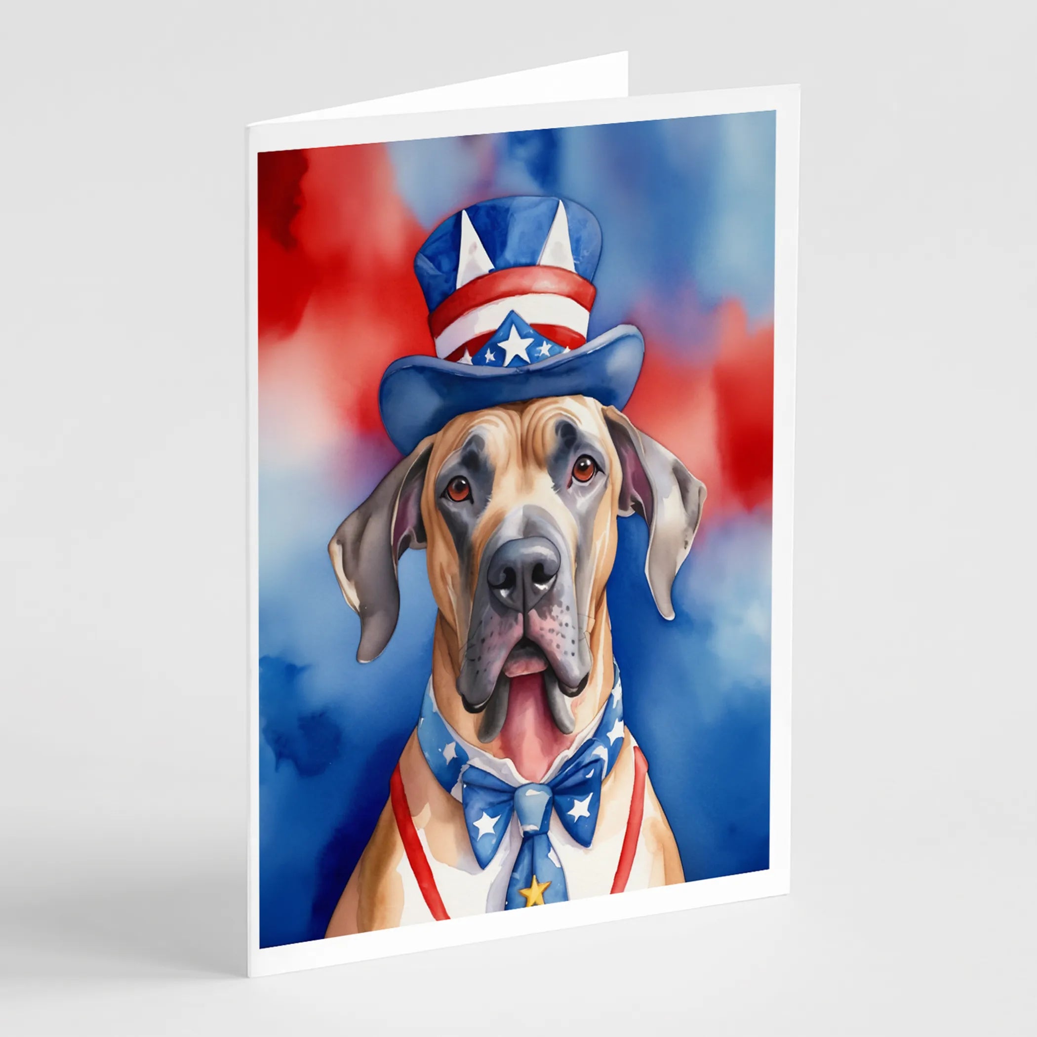 Patriotic American Greeting Cards  - Size: 5X7 | Pack Of: 8 | Collection name: Patriotic american