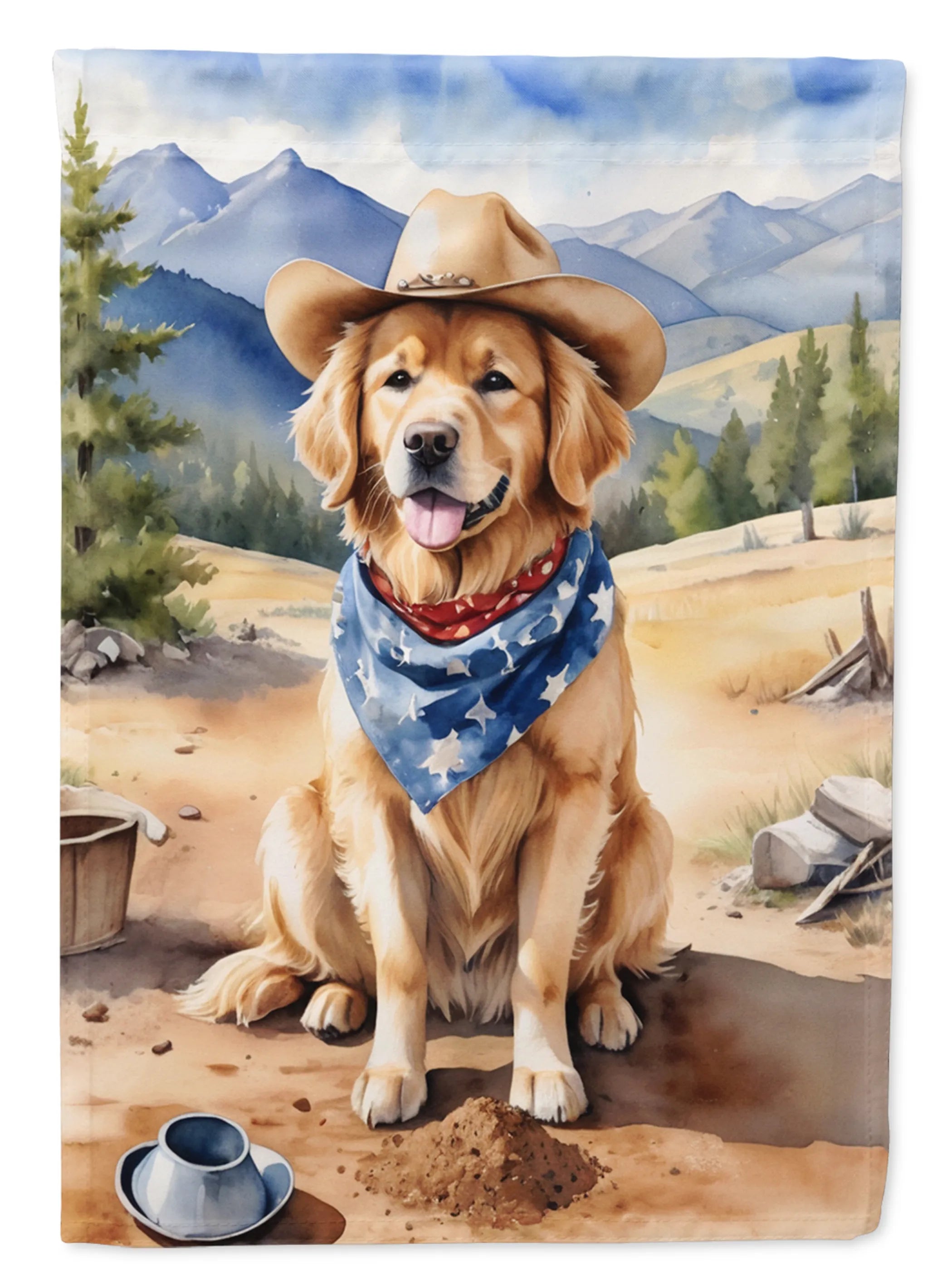 Cowboy Welcome Decorative Flag - Size: GARDEN SIZE | Pack Of: 1 | Collection name: Cowboy welcome