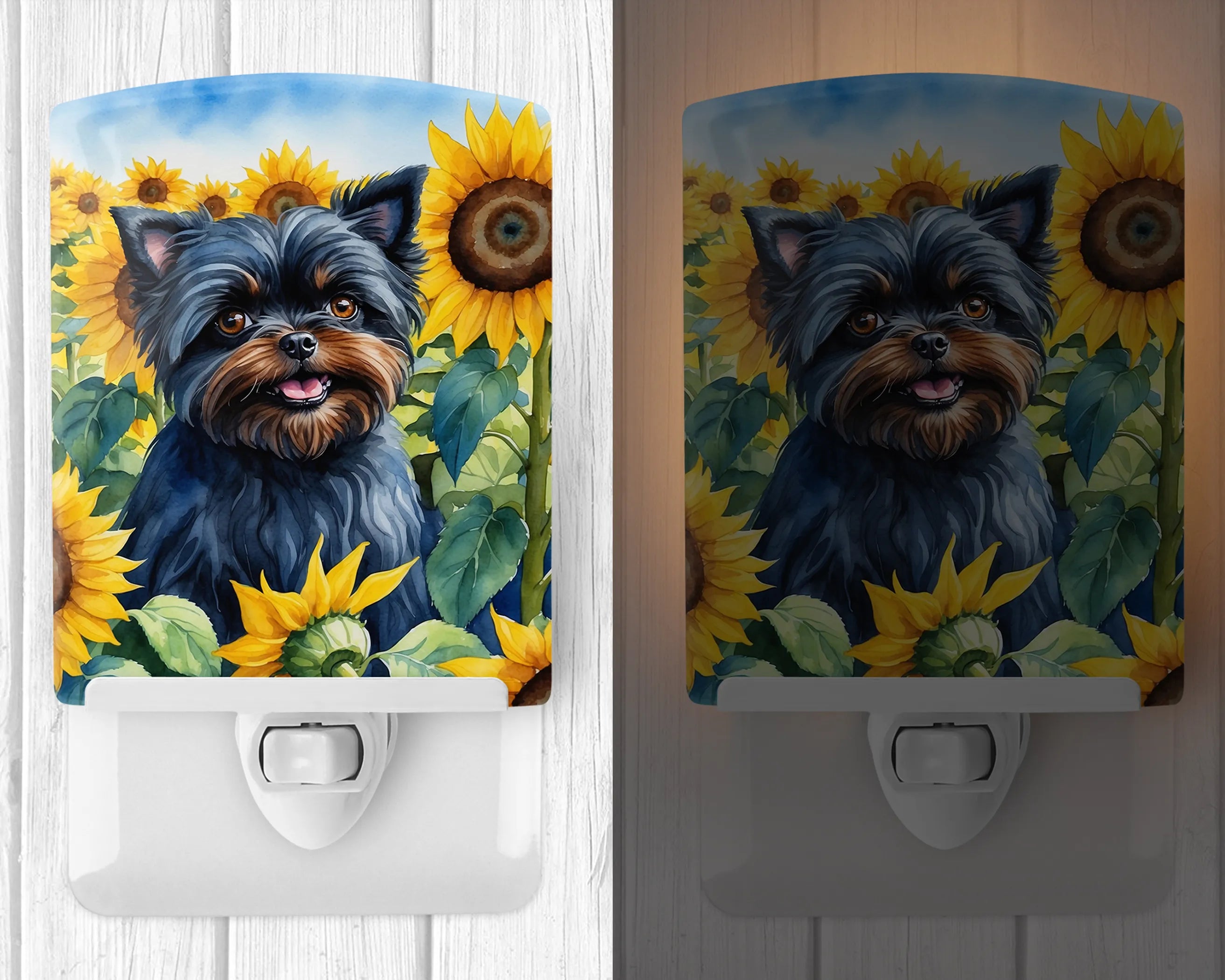 In Sunflowers Ceramic Night Light - Pack Of: 1 | Collection name: In sunflowers
