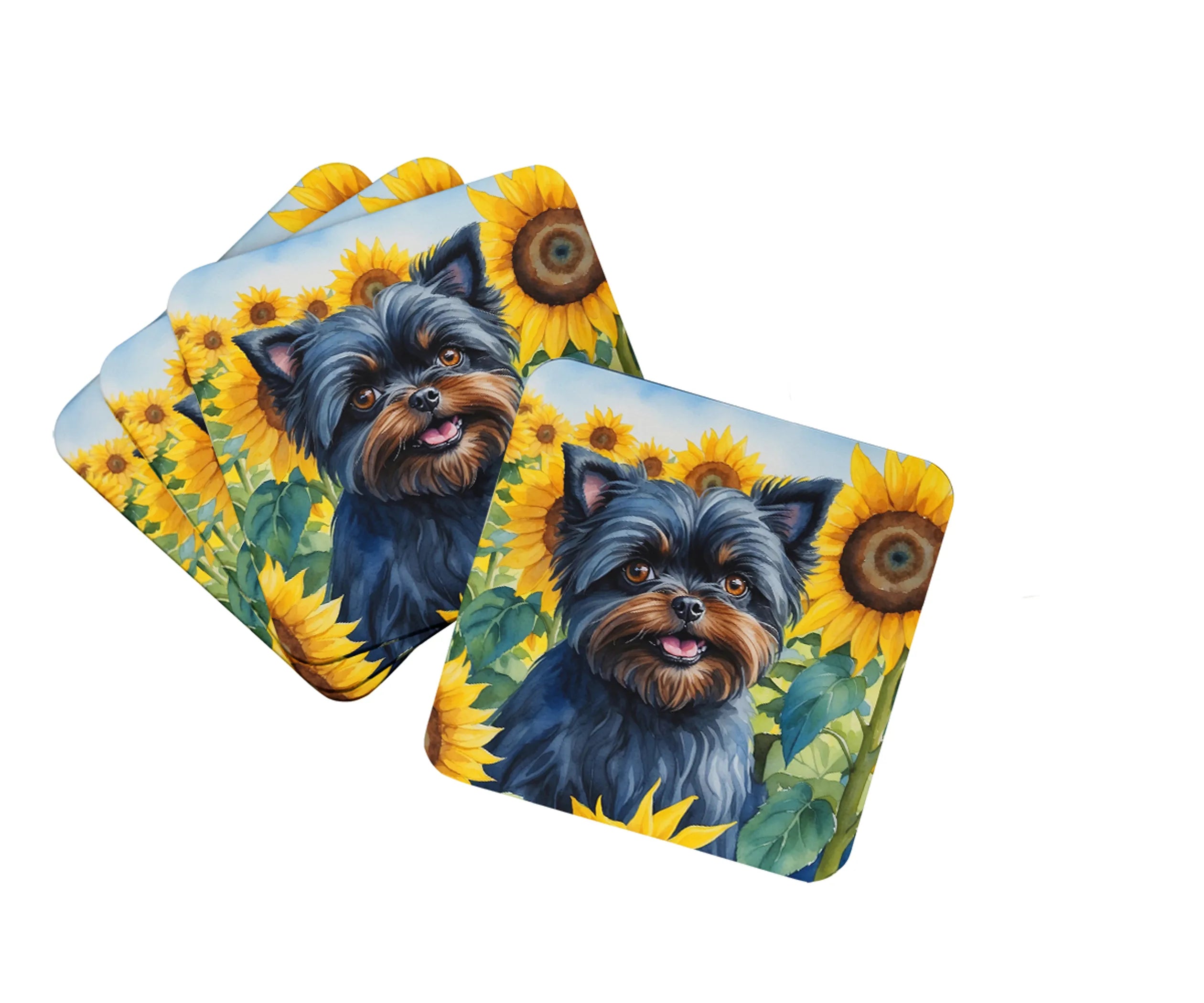 In Sunflowers Foam Coasters - Size: 3.5 | Pack Of: 1 | Collection name: In sunflowers