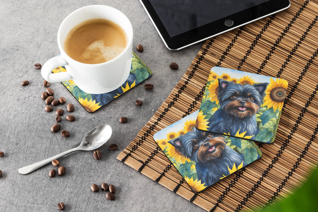 In Sunflowers Foam Coasters - Size: 3.5 | Pack Of: 1 | Collection name: In sunflowers