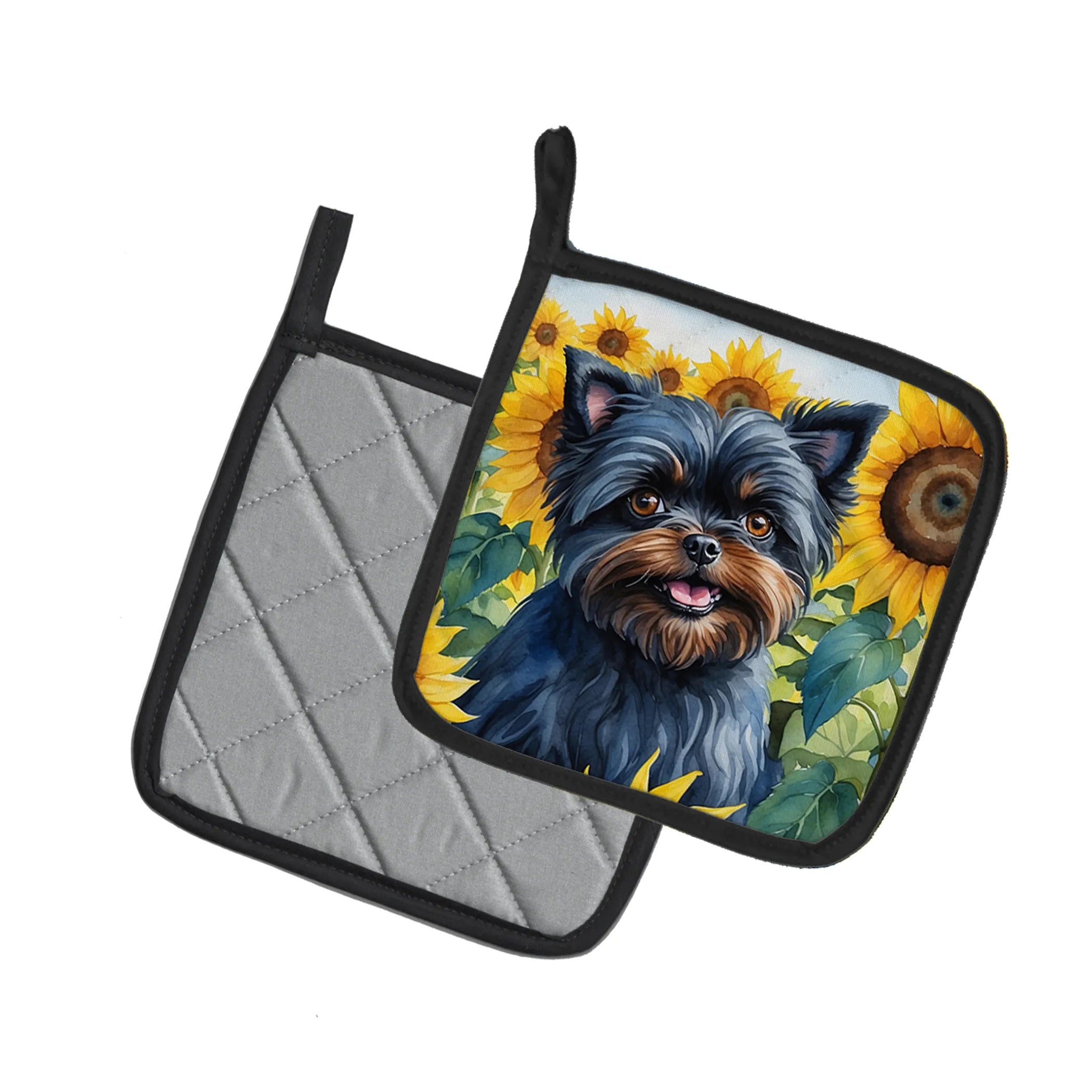 In Sunflowers Pair of Pot Holders - Size: 7.5HX7.5W | Pack Of: 1 | Collection name: In sunflowers