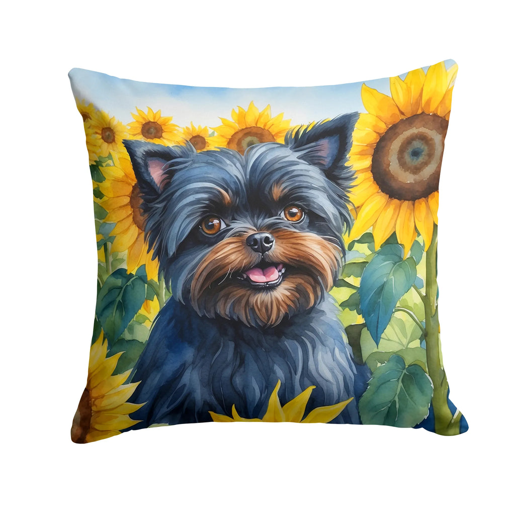 In Sunflowers Throw Pillow - Size: 14HX14W | Pack Of: 1 | Collection name: In sunflowers