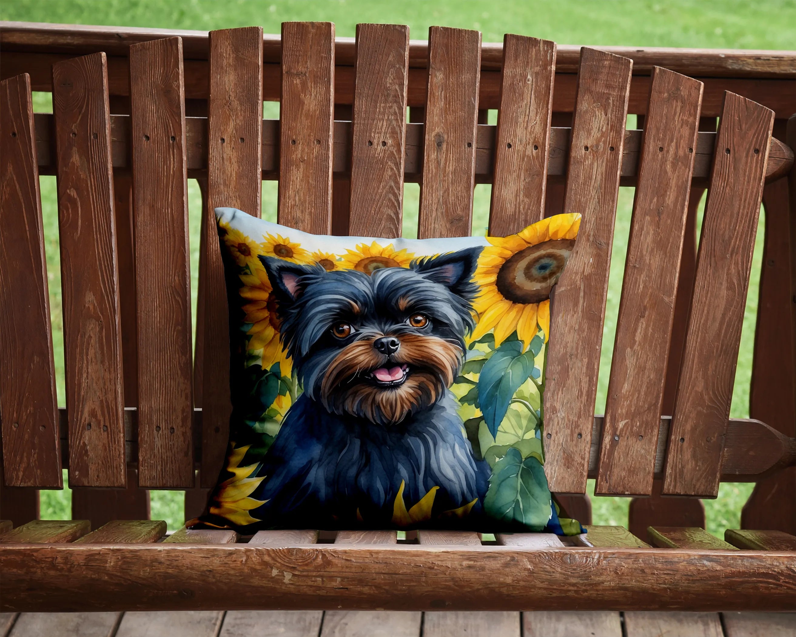 In Sunflowers Throw Pillow - Size: 14HX14W | Pack Of: 1 | Collection name: In sunflowers