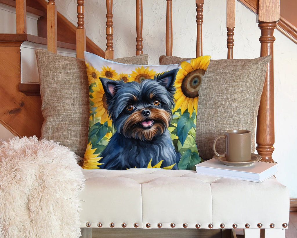 In Sunflowers Throw Pillow - Size: 14HX14W | Pack Of: 1 | Collection name: In sunflowers