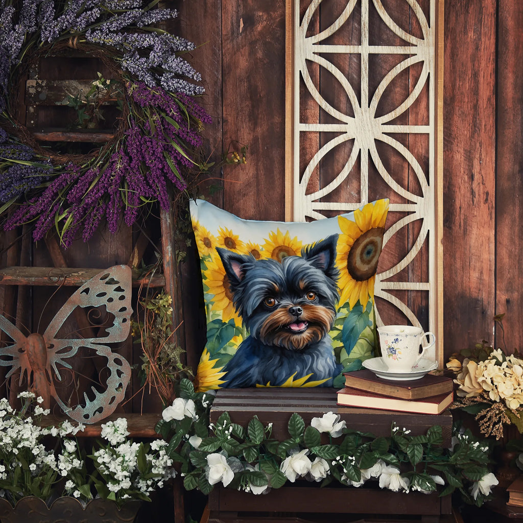 In Sunflowers Throw Pillow - Size: 14HX14W | Pack Of: 1 | Collection name: In sunflowers
