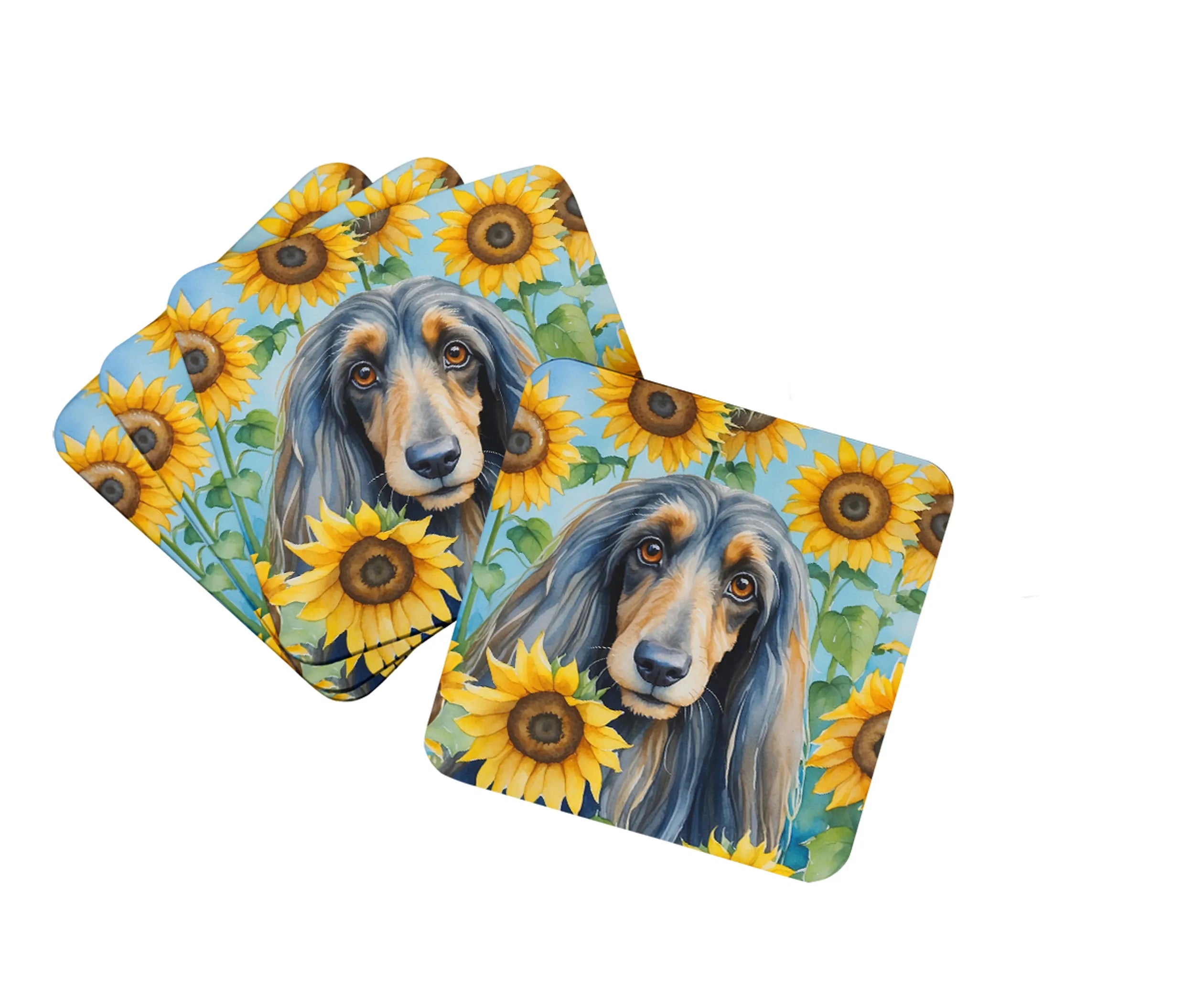 In Sunflowers Foam Coasters - Size: 3.5 | Pack Of: 1 | Collection name: In sunflowers