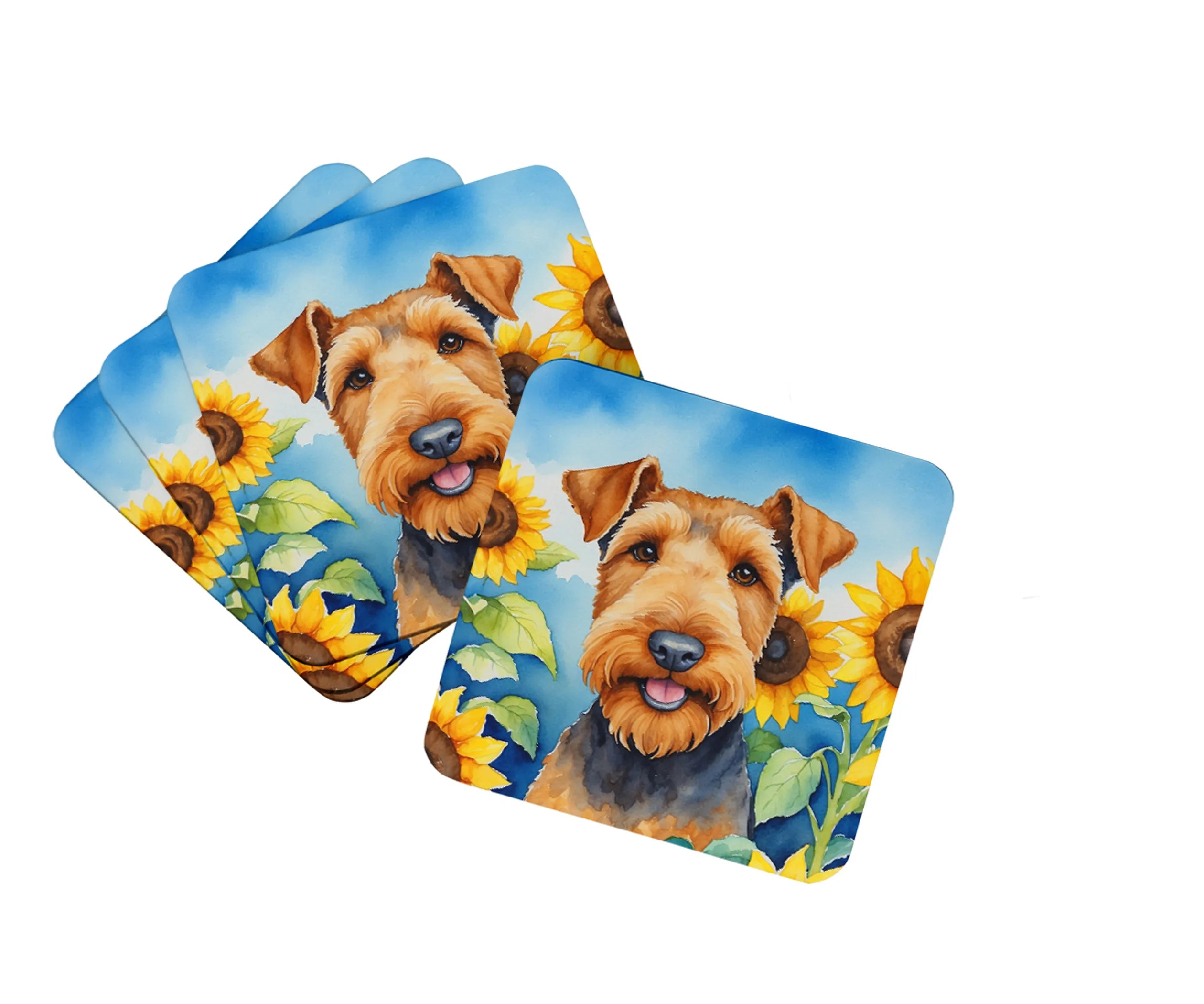 In Sunflowers Foam Coasters - Size: 3.5 | Pack Of: 1 | Collection name: In sunflowers