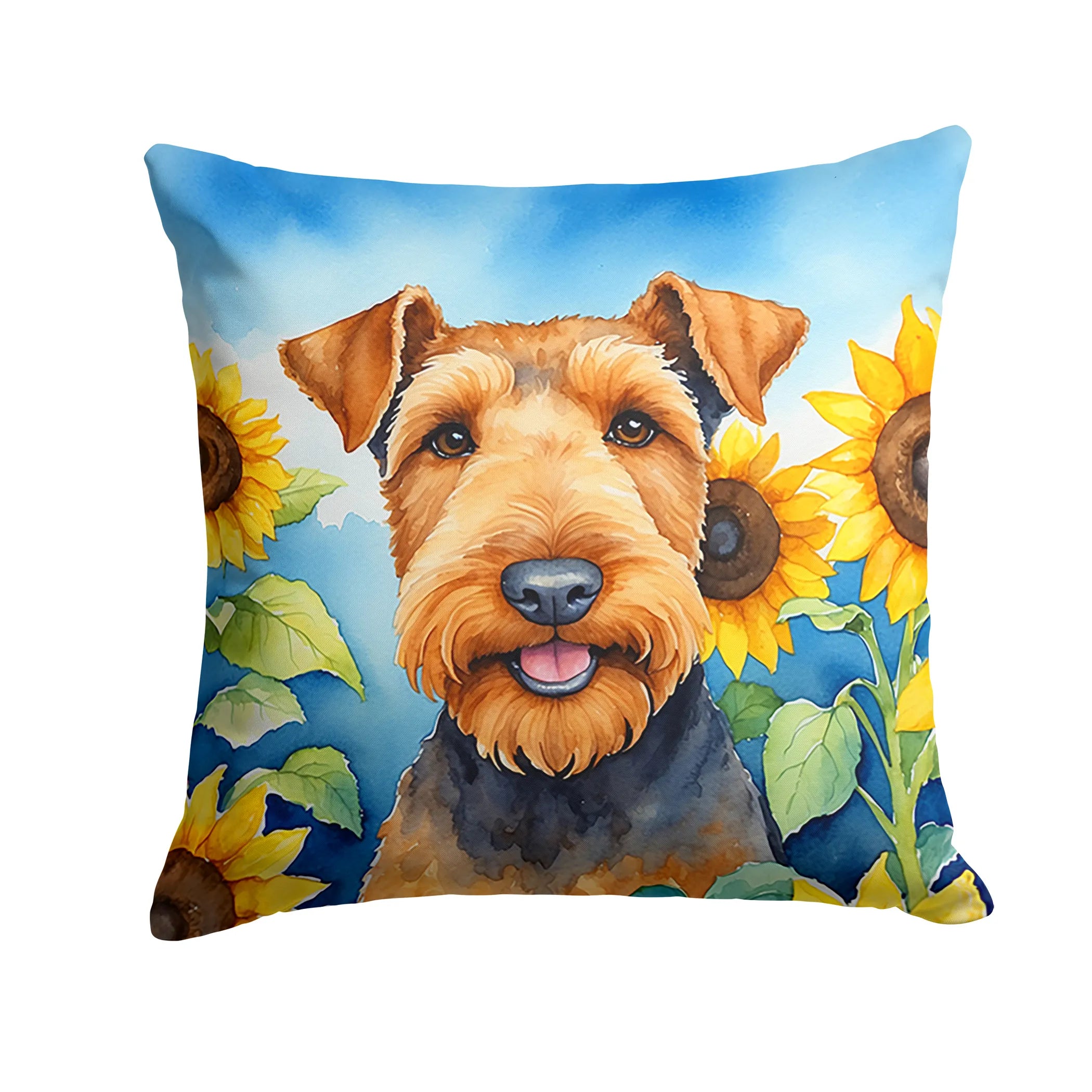 In Sunflowers Throw Pillow - Size: 14HX14W | Pack Of: 1 | Collection name: In sunflowers