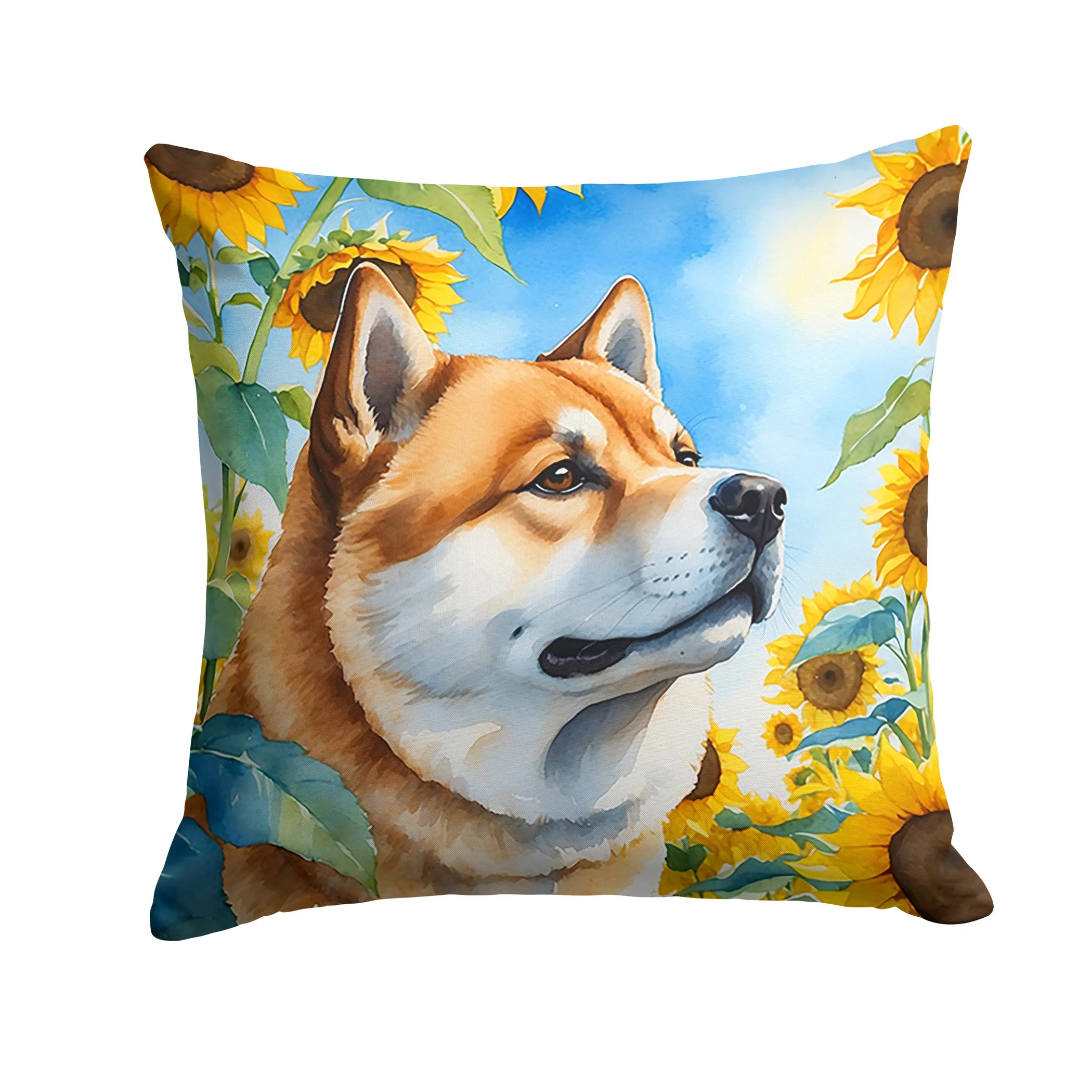 In Sunflowers Throw Pillow - Size: 14HX14W | Pack Of: 1 | Collection name: In sunflowers