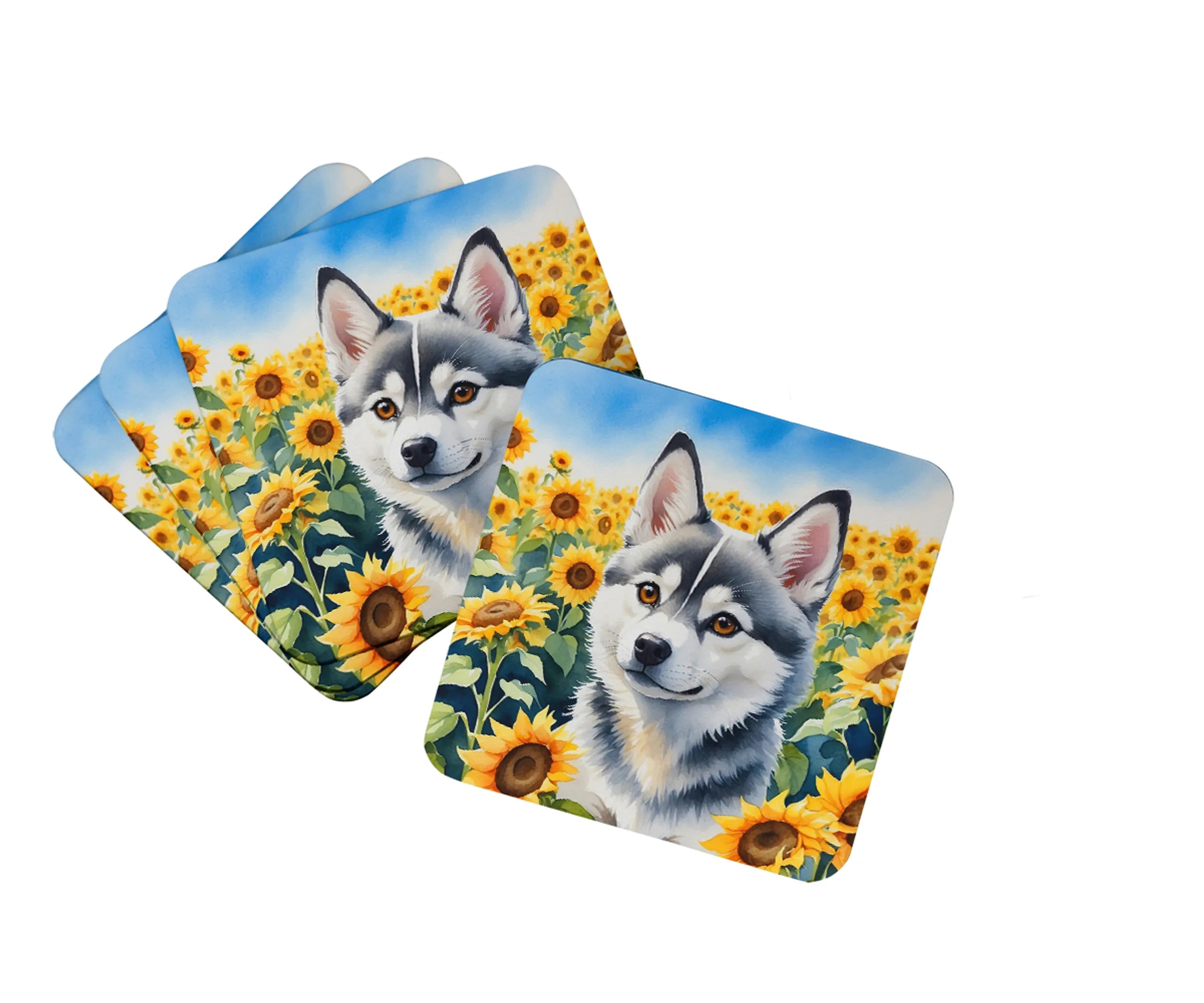 In Sunflowers Foam Coasters - Size: 3.5 | Pack Of: 1 | Collection name: In sunflowers