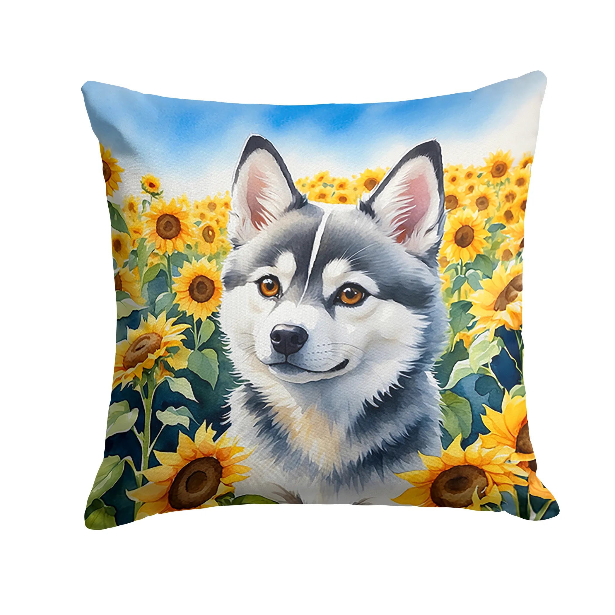 In Sunflowers Throw Pillow - Size: 14HX14W | Pack Of: 1 | Collection name: In sunflowers