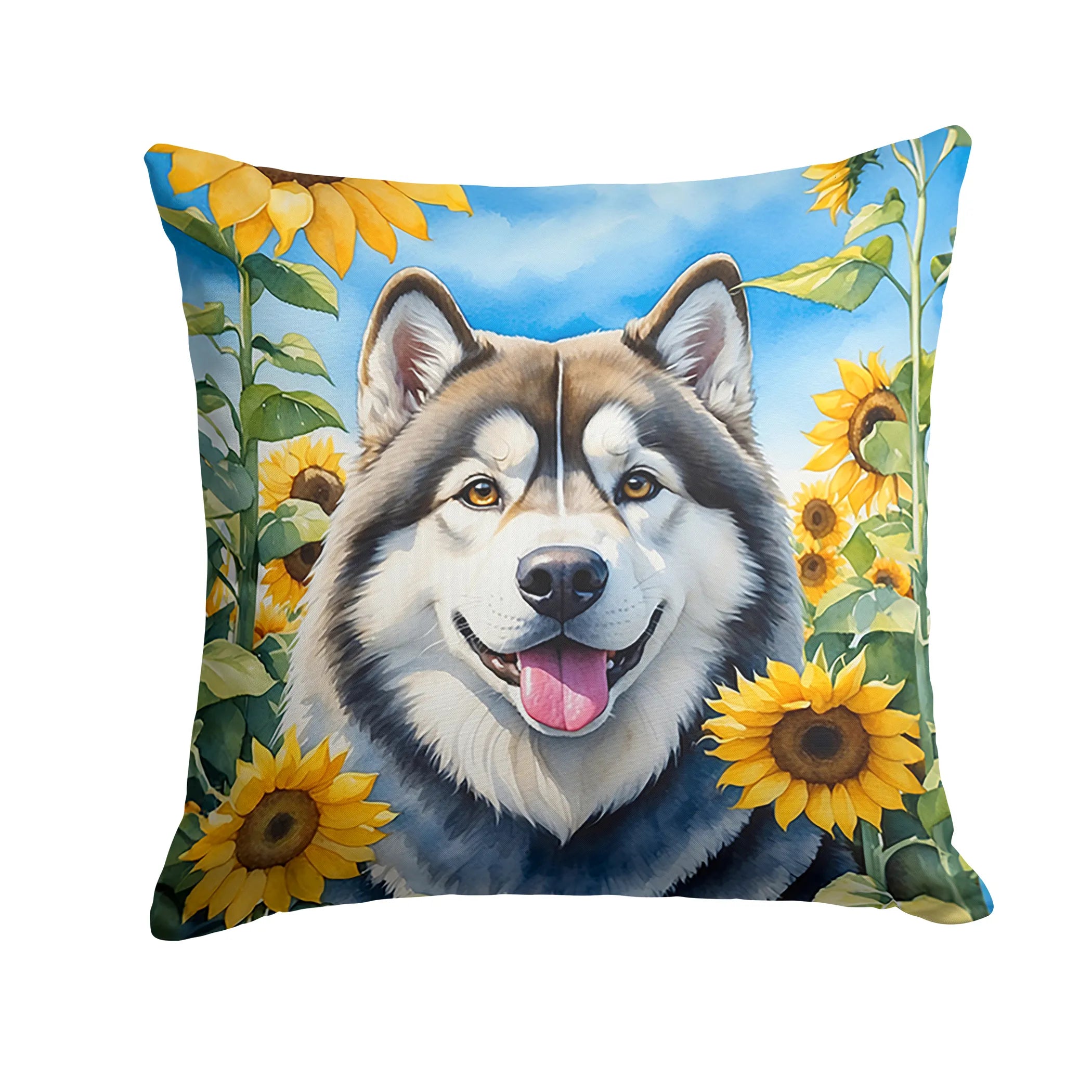 In Sunflowers Throw Pillow - Size: 14HX14W | Pack Of: 1 | Collection name: In sunflowers