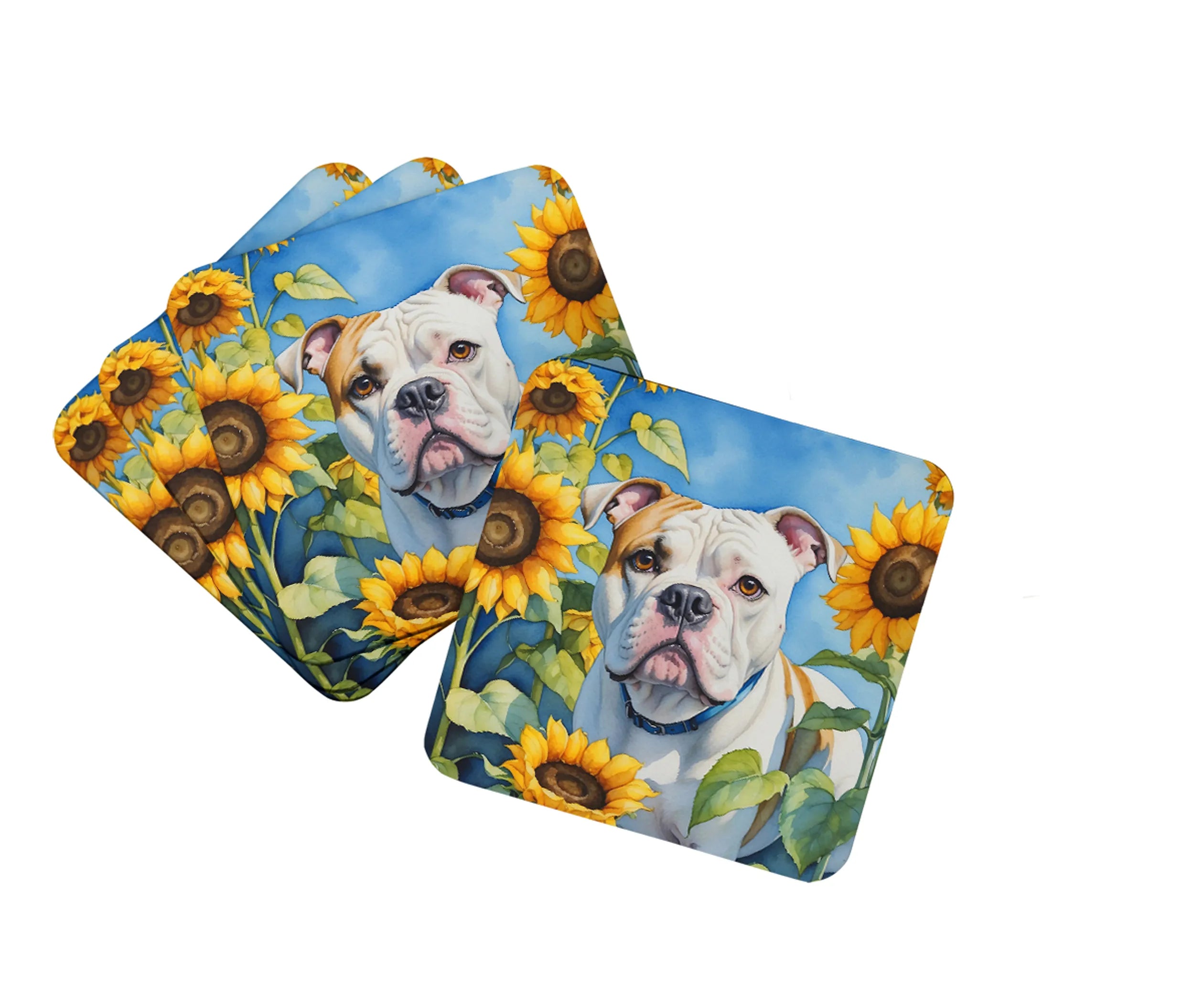 In Sunflowers Foam Coasters - Size: 3.5 | Pack Of: 1 | Collection name: In sunflowers