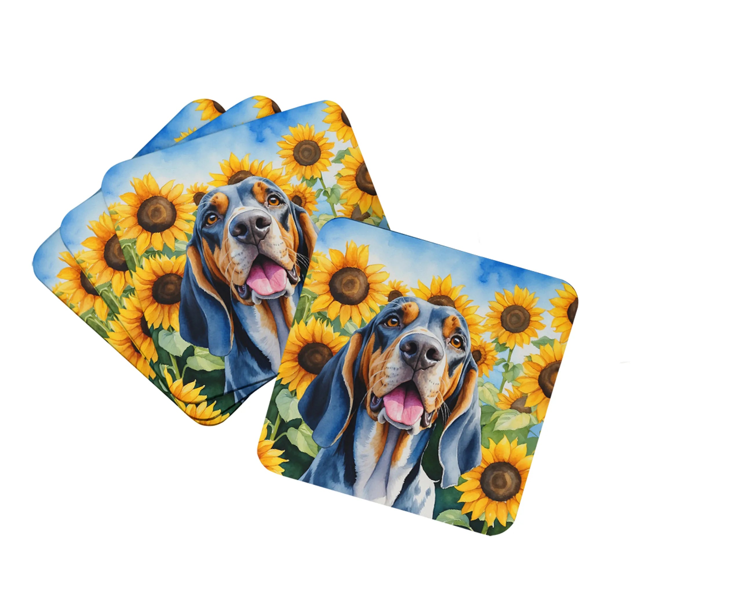 In Sunflowers Foam Coasters - Size: 3.5 | Pack Of: 1 | Collection name: In sunflowers