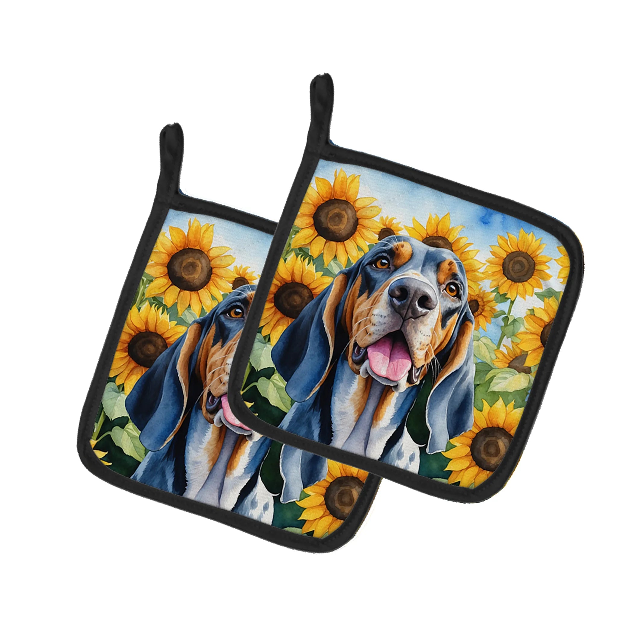 In Sunflowers Pair of Pot Holders - Size: 7.5HX7.5W | Pack Of: 1 | Collection name: In sunflowers
