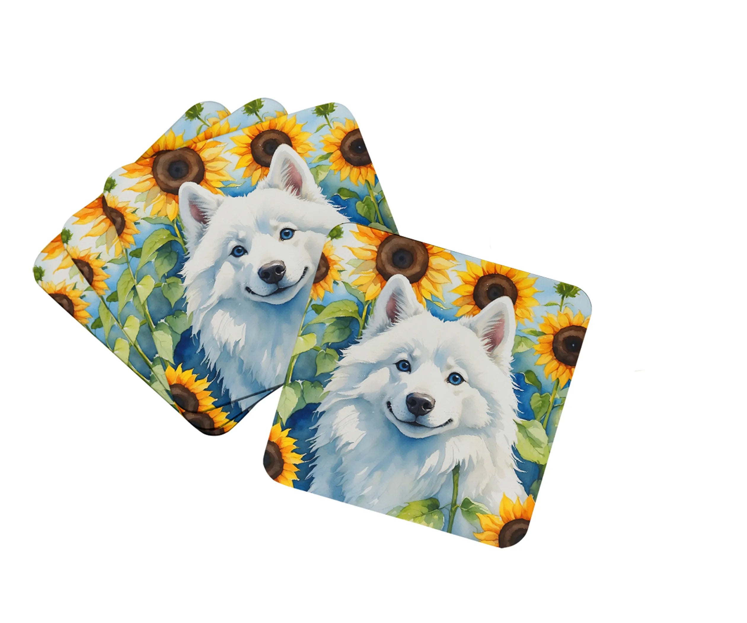 In Sunflowers Foam Coasters - Size: 3.5 | Pack Of: 1 | Collection name: In sunflowers