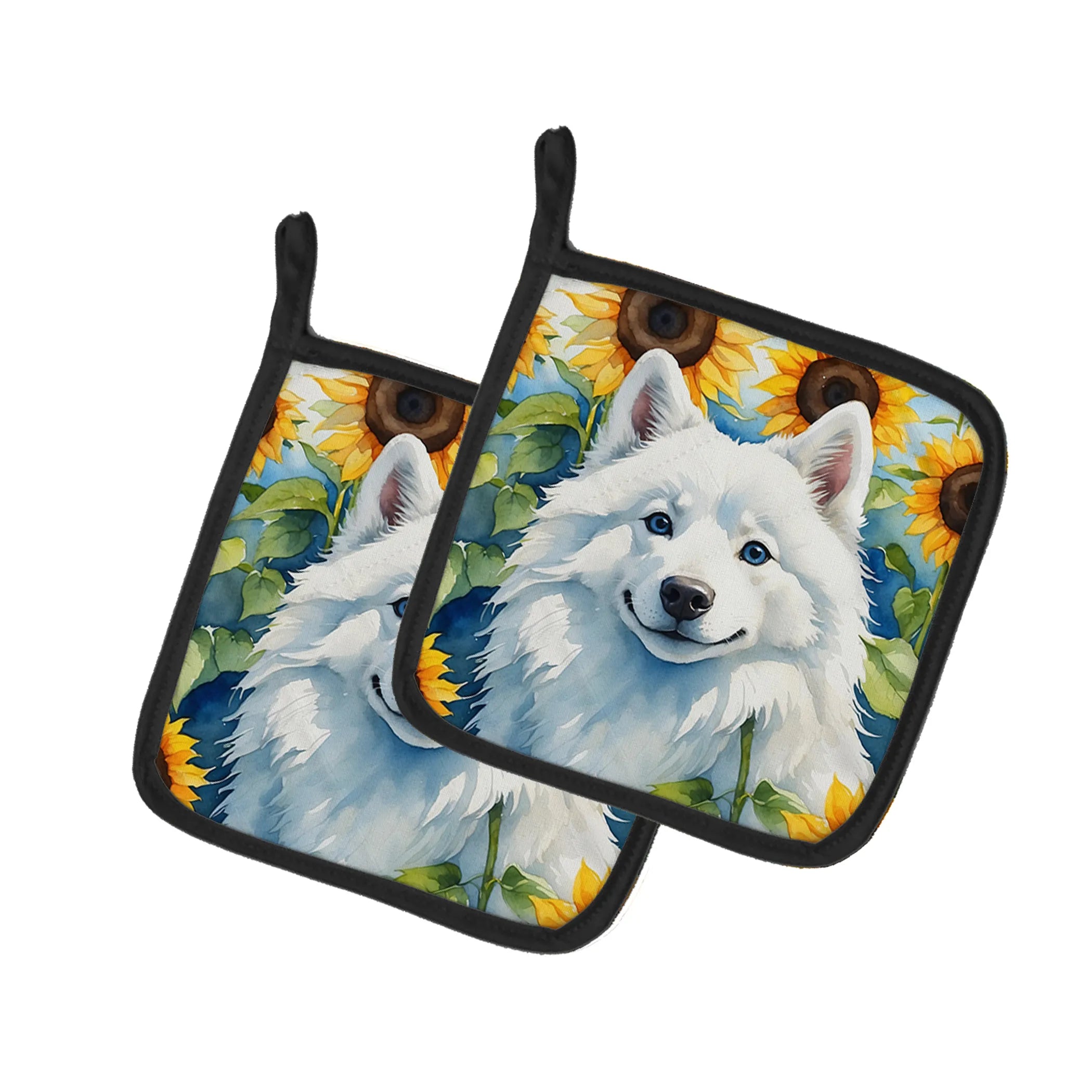 In Sunflowers Pair of Pot Holders - Size: 7.5HX7.5W | Pack Of: 1 | Collection name: In sunflowers
