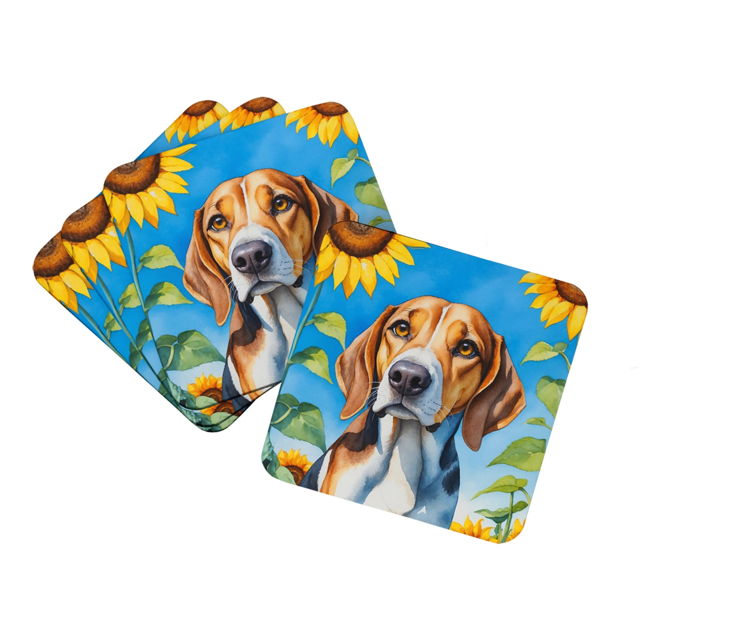 In Sunflowers Foam Coasters - Size: 3.5 | Pack Of: 1 | Collection name: In sunflowers