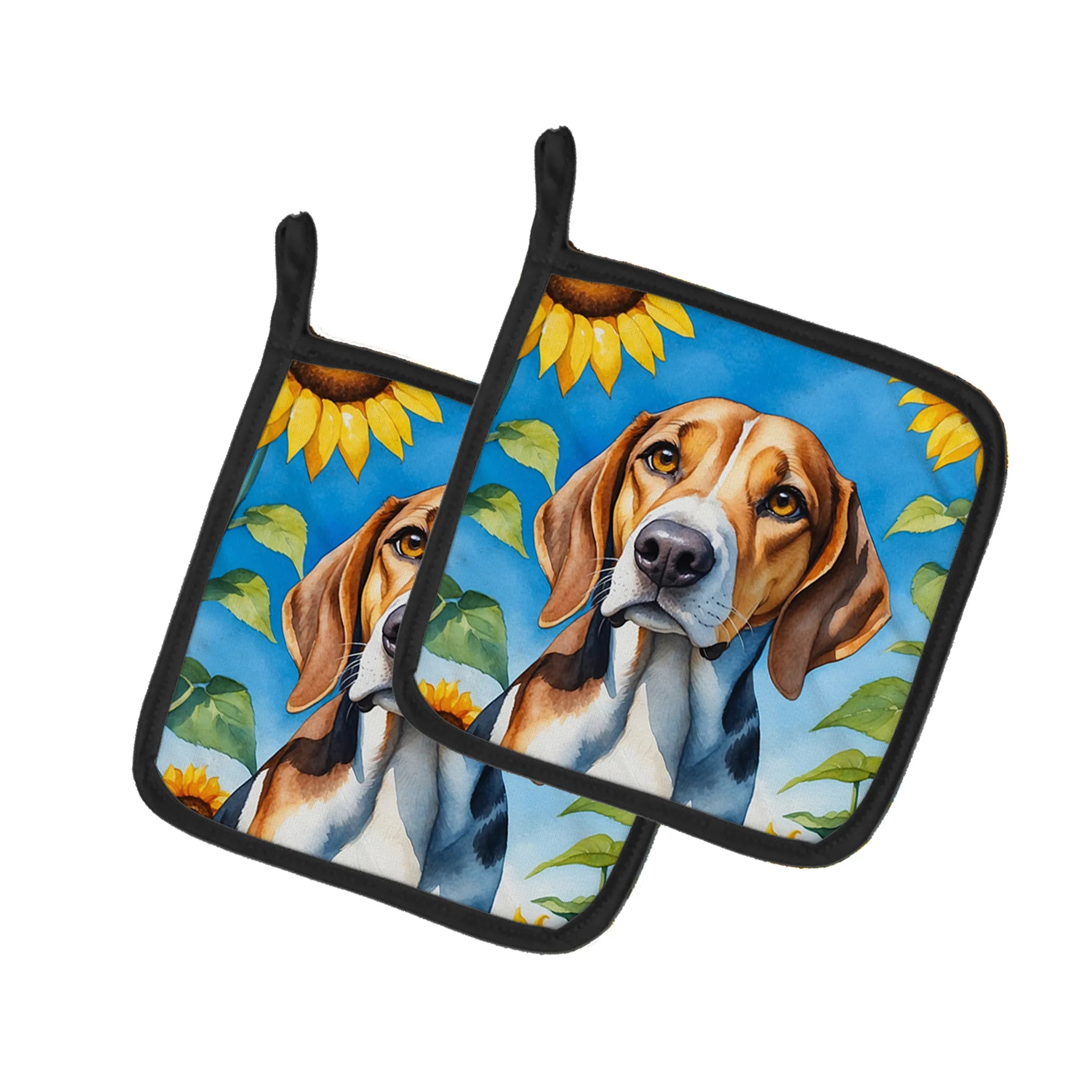 In Sunflowers Pair of Pot Holders - Size: 7.5HX7.5W | Pack Of: 1 | Collection name: In sunflowers