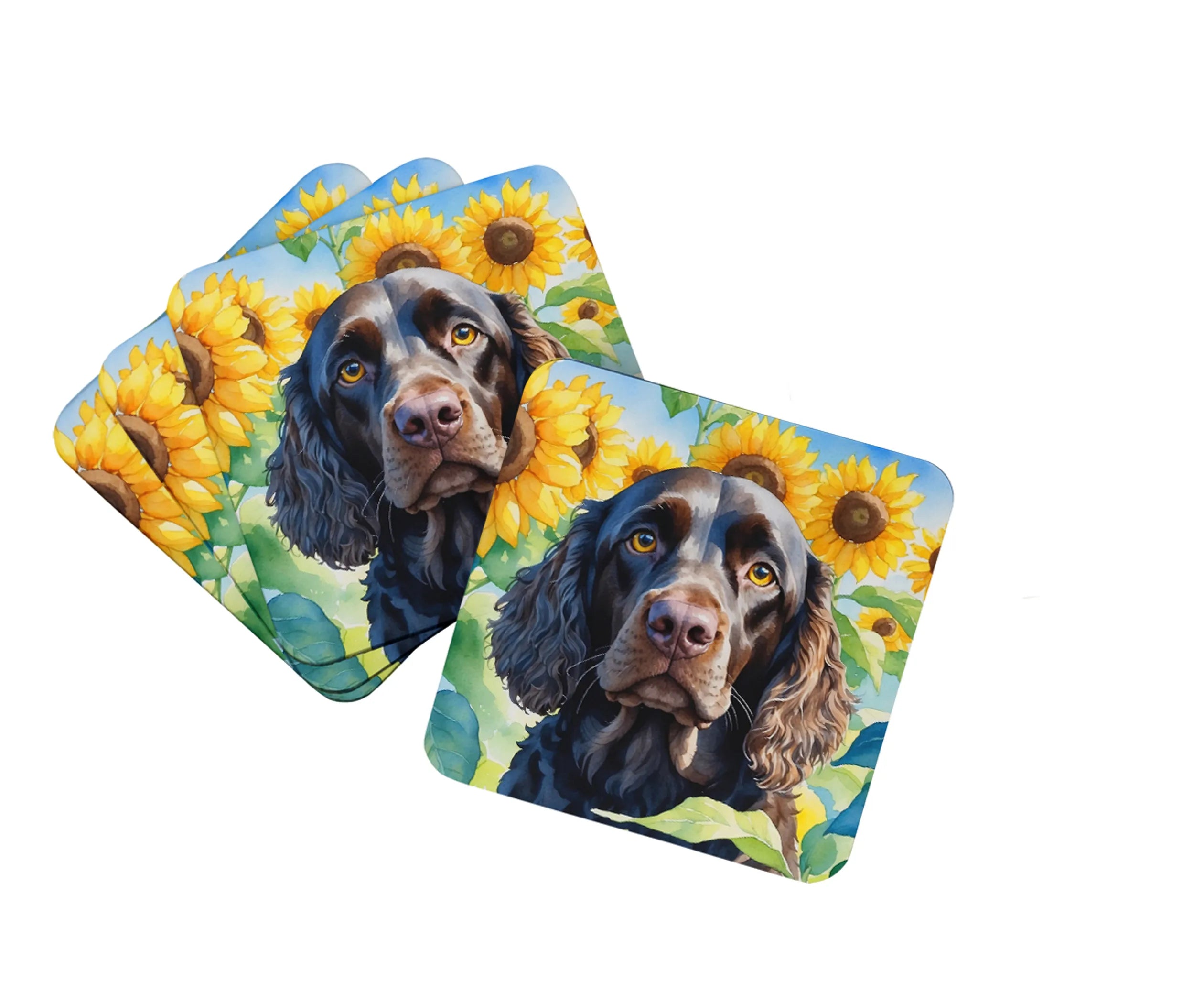 In Sunflowers Foam Coasters - Size: 3.5 | Pack Of: 1 | Collection name: In sunflowers