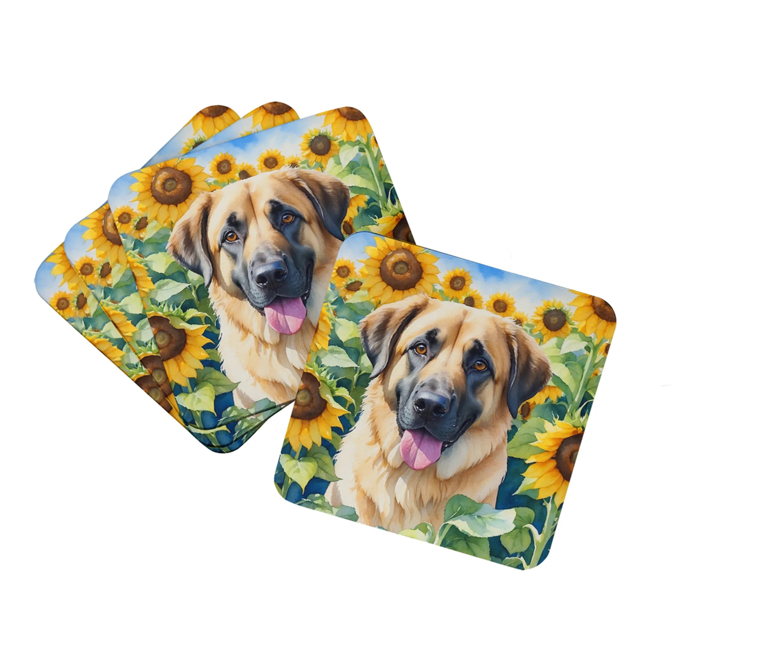 In Sunflowers Foam Coasters - Size: 3.5 | Pack Of: 1 | Collection name: In sunflowers