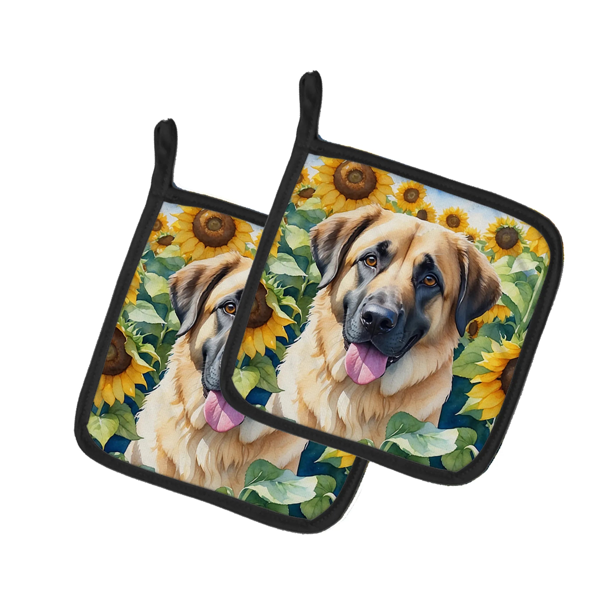 In Sunflowers Pair of Pot Holders - Size: 7.5HX7.5W | Pack Of: 1 | Collection name: In sunflowers