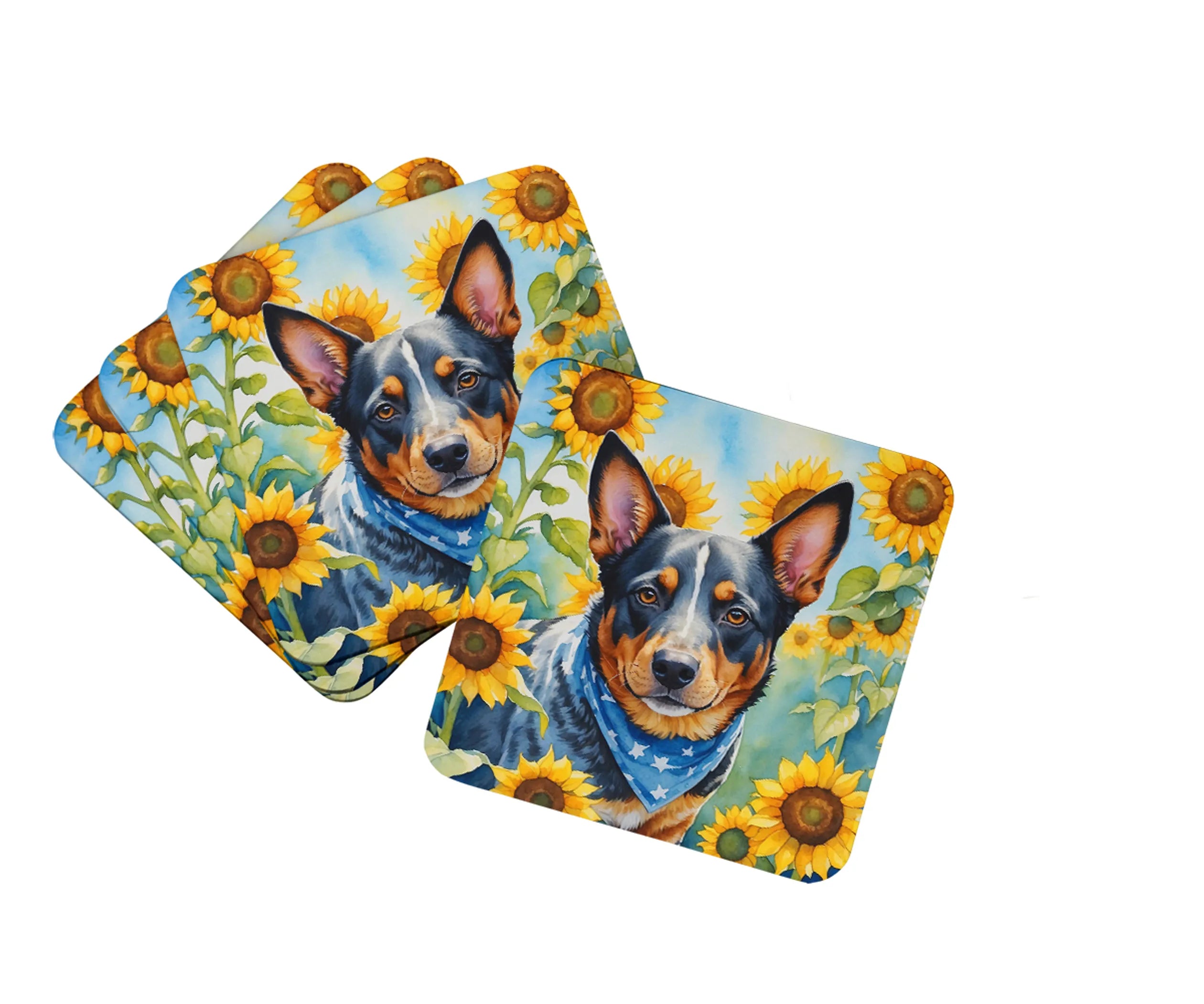 In Sunflowers Foam Coasters - Size: 3.5 | Pack Of: 1 | Collection name: In sunflowers