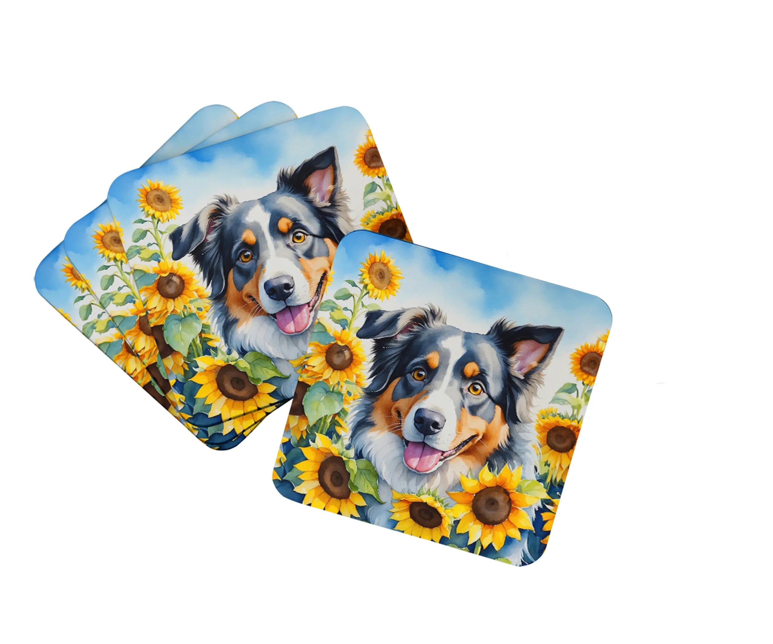 In Sunflowers Foam Coasters - Size: 3.5 | Pack Of: 1 | Collection name: In sunflowers