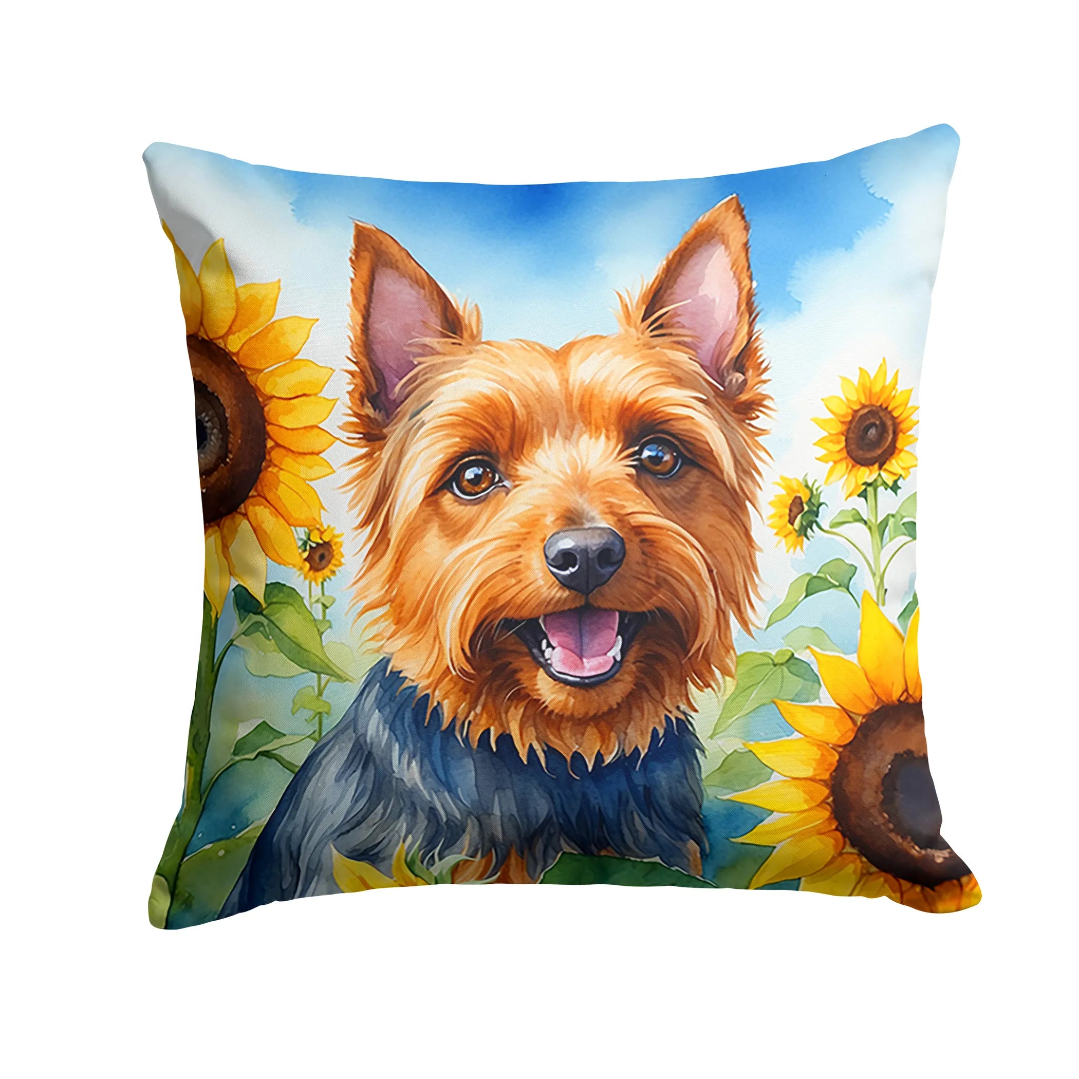 In Sunflowers Throw Pillow - Size: 14HX14W | Pack Of: 1 | Collection name: In sunflowers