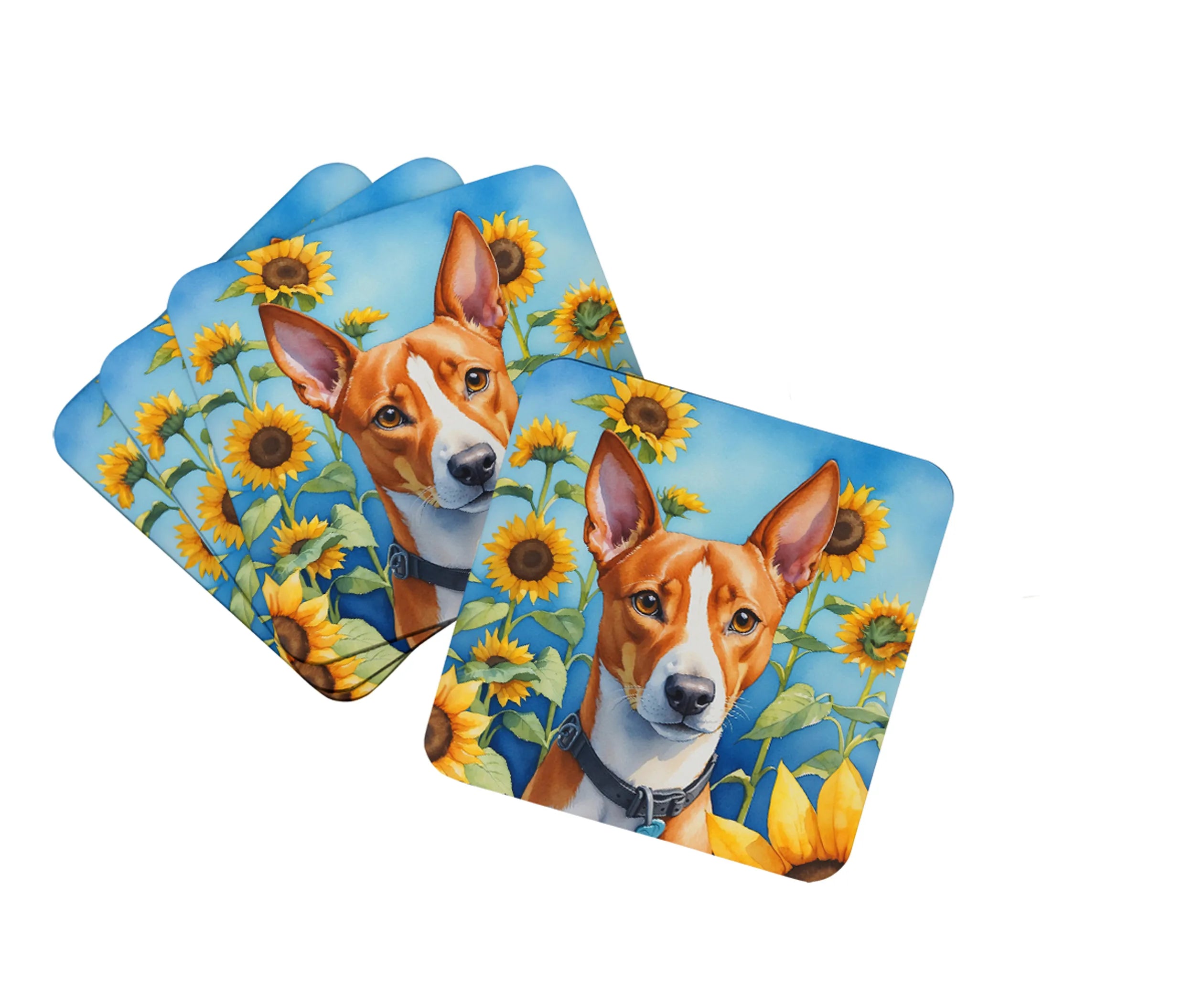 In Sunflowers Foam Coasters - Size: 3.5 | Pack Of: 1 | Collection name: In sunflowers