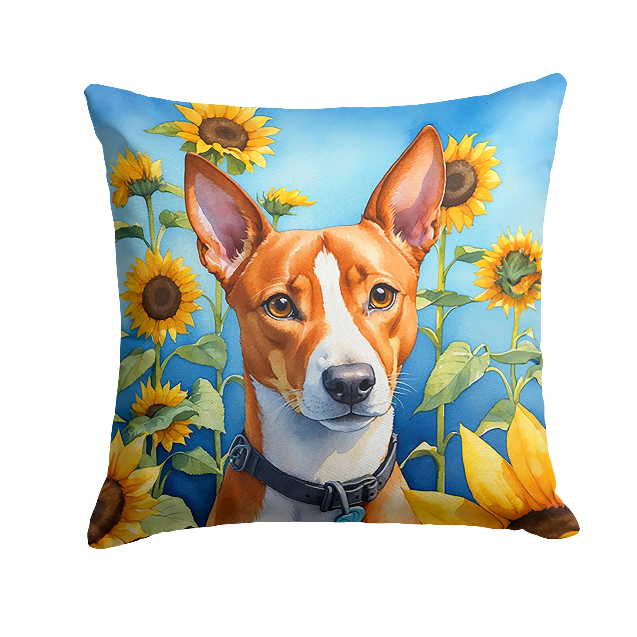 In Sunflowers Throw Pillow - Size: 14HX14W | Pack Of: 1 | Collection name: In sunflowers