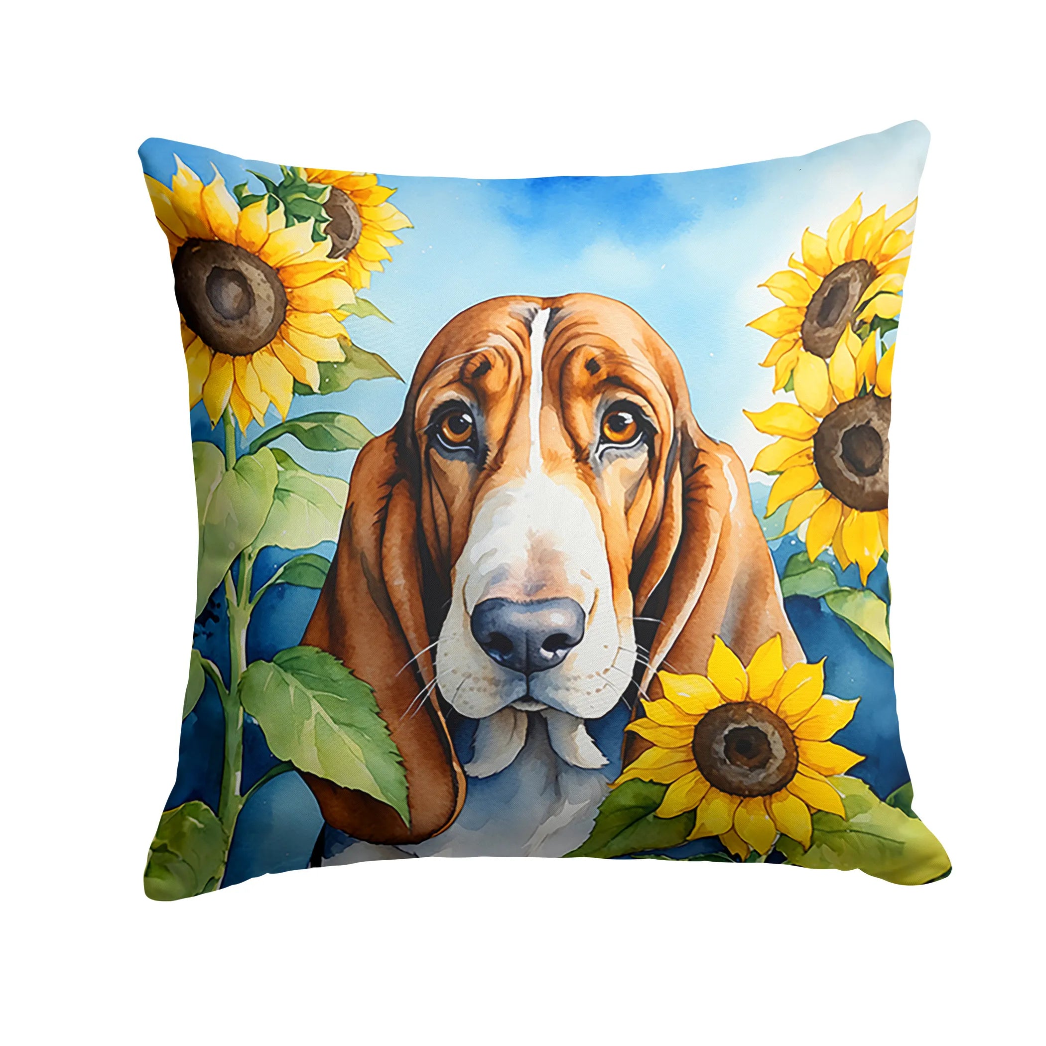 In Sunflowers Throw Pillow - Size: 14HX14W | Pack Of: 1 | Collection name: In sunflowers