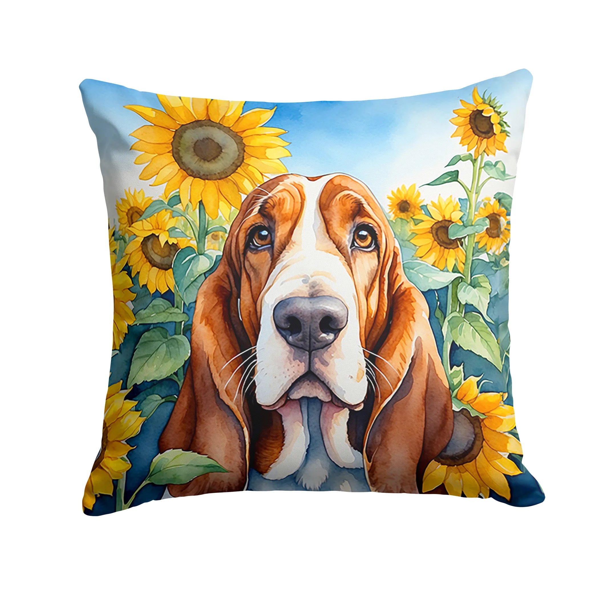 In Sunflowers Throw Pillow - Size: 14HX14W | Pack Of: 1 | Collection name: In sunflowers