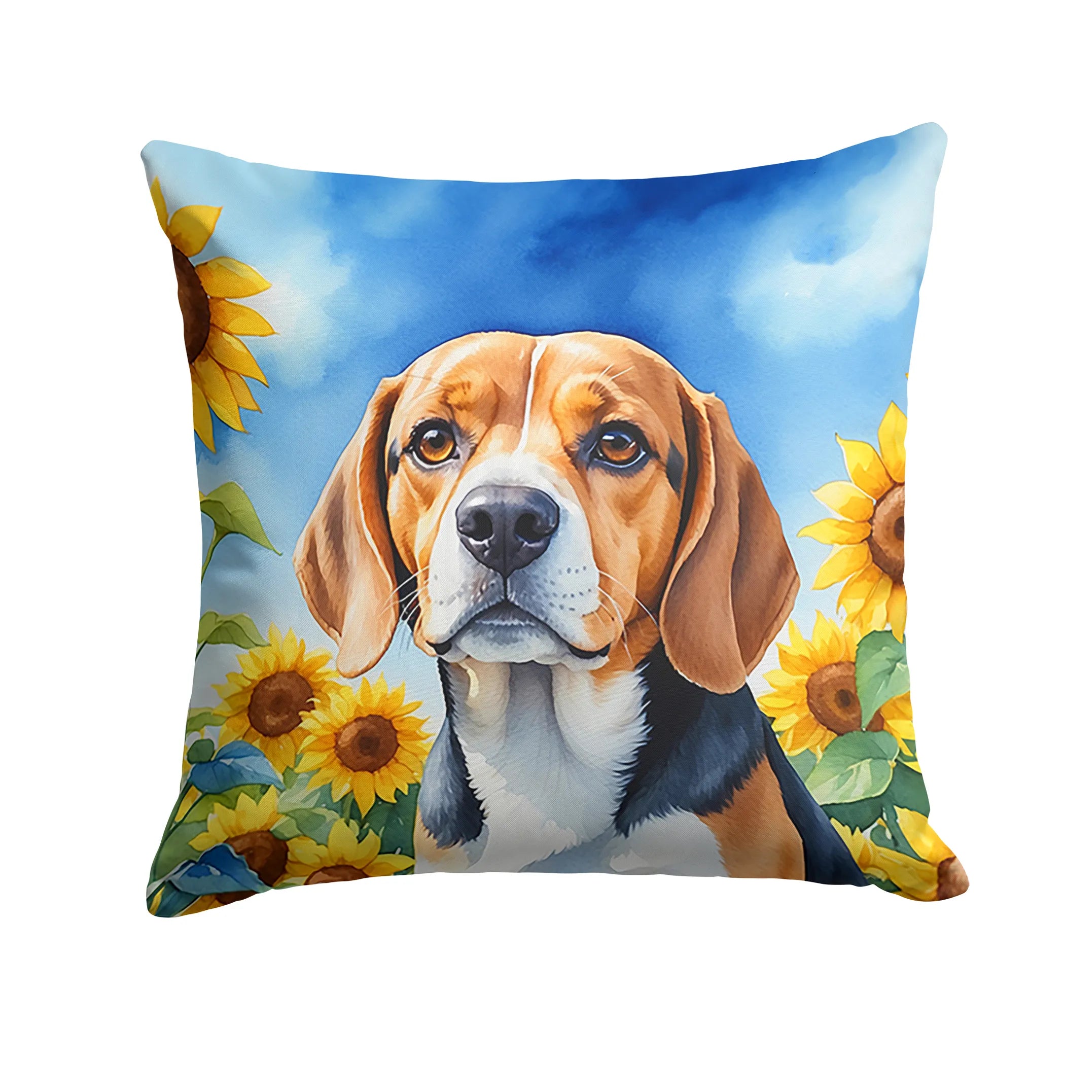 In Sunflowers Throw Pillow - Size: 14HX14W | Pack Of: 1 | Collection name: In sunflowers