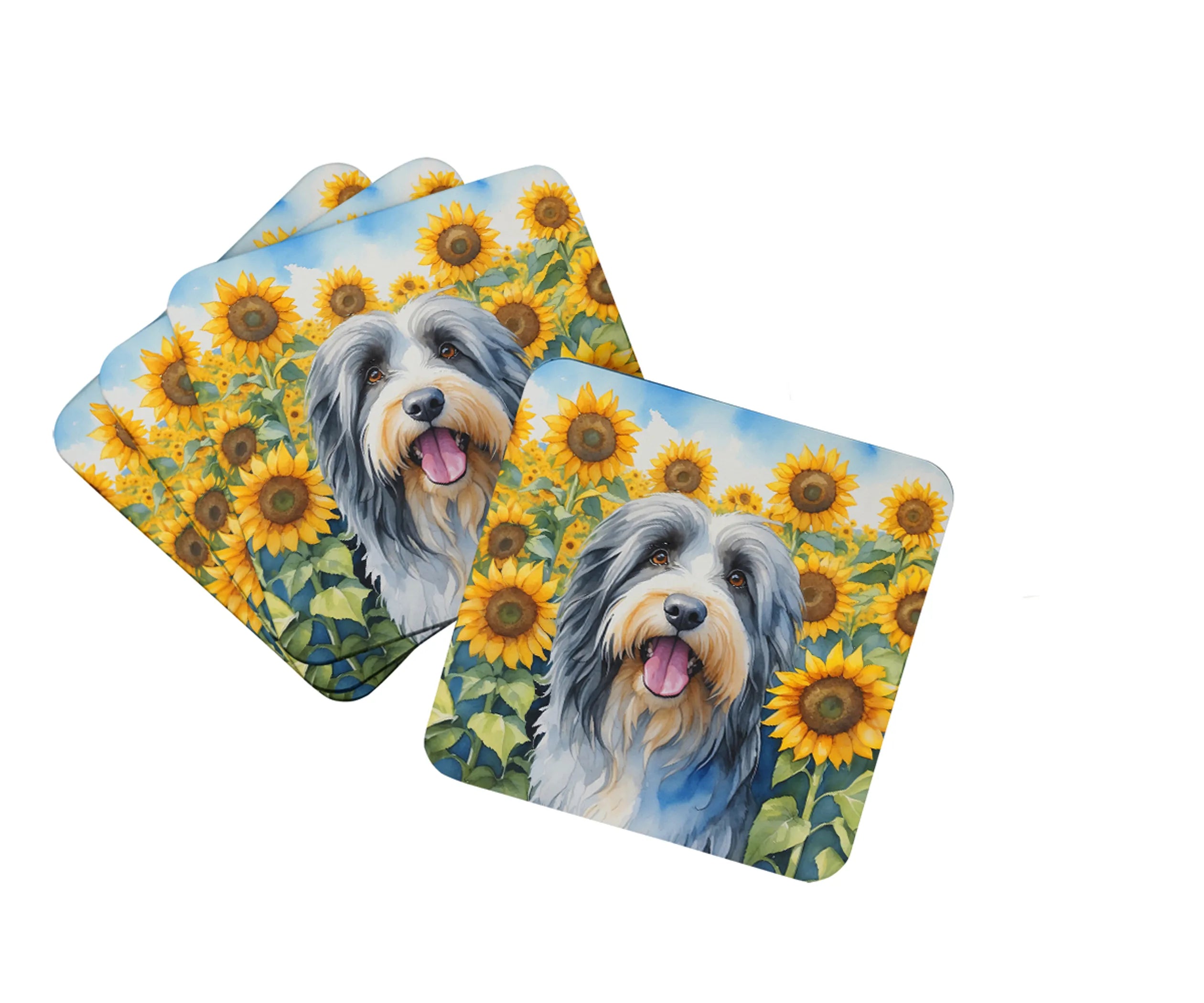 In Sunflowers Foam Coasters - Size: 3.5 | Pack Of: 1 | Collection name: In sunflowers