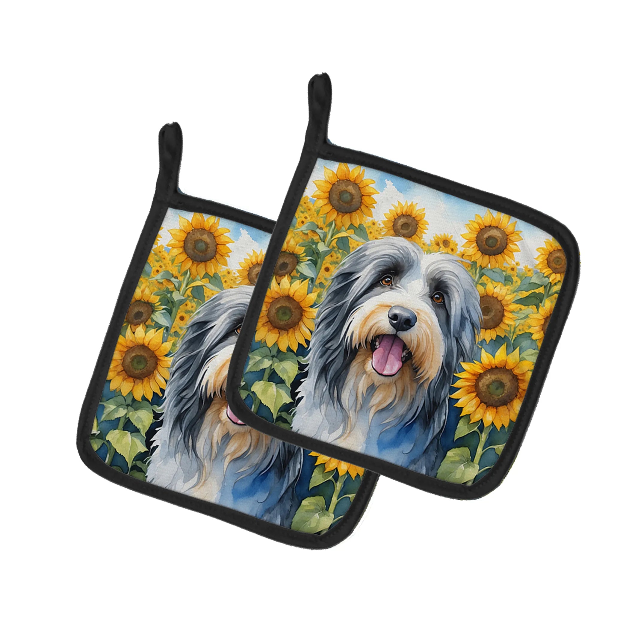 In Sunflowers Pair of Pot Holders - Size: 7.5HX7.5W | Pack Of: 1 | Collection name: In sunflowers