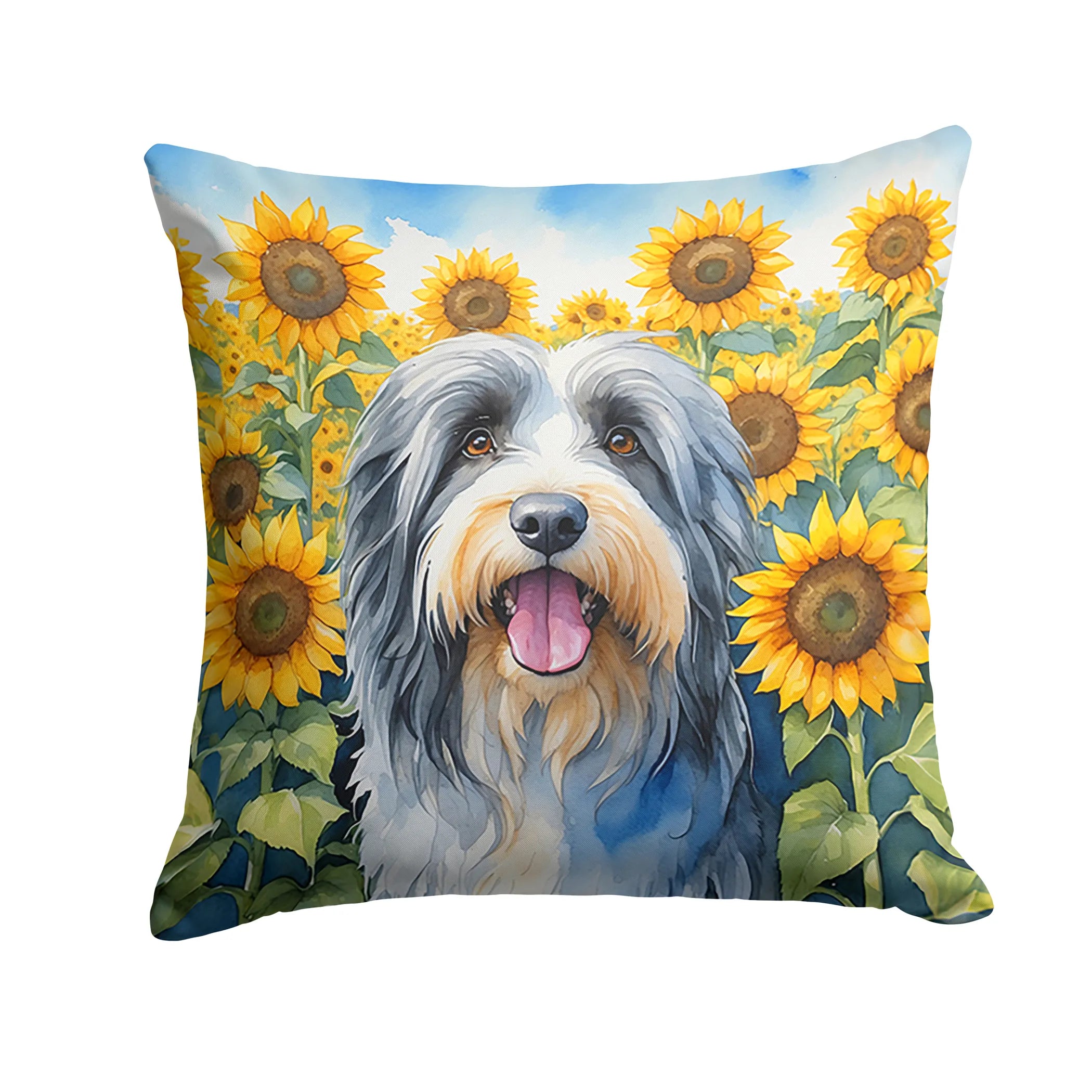In Sunflowers Throw Pillow - Size: 14HX14W | Pack Of: 1 | Collection name: In sunflowers