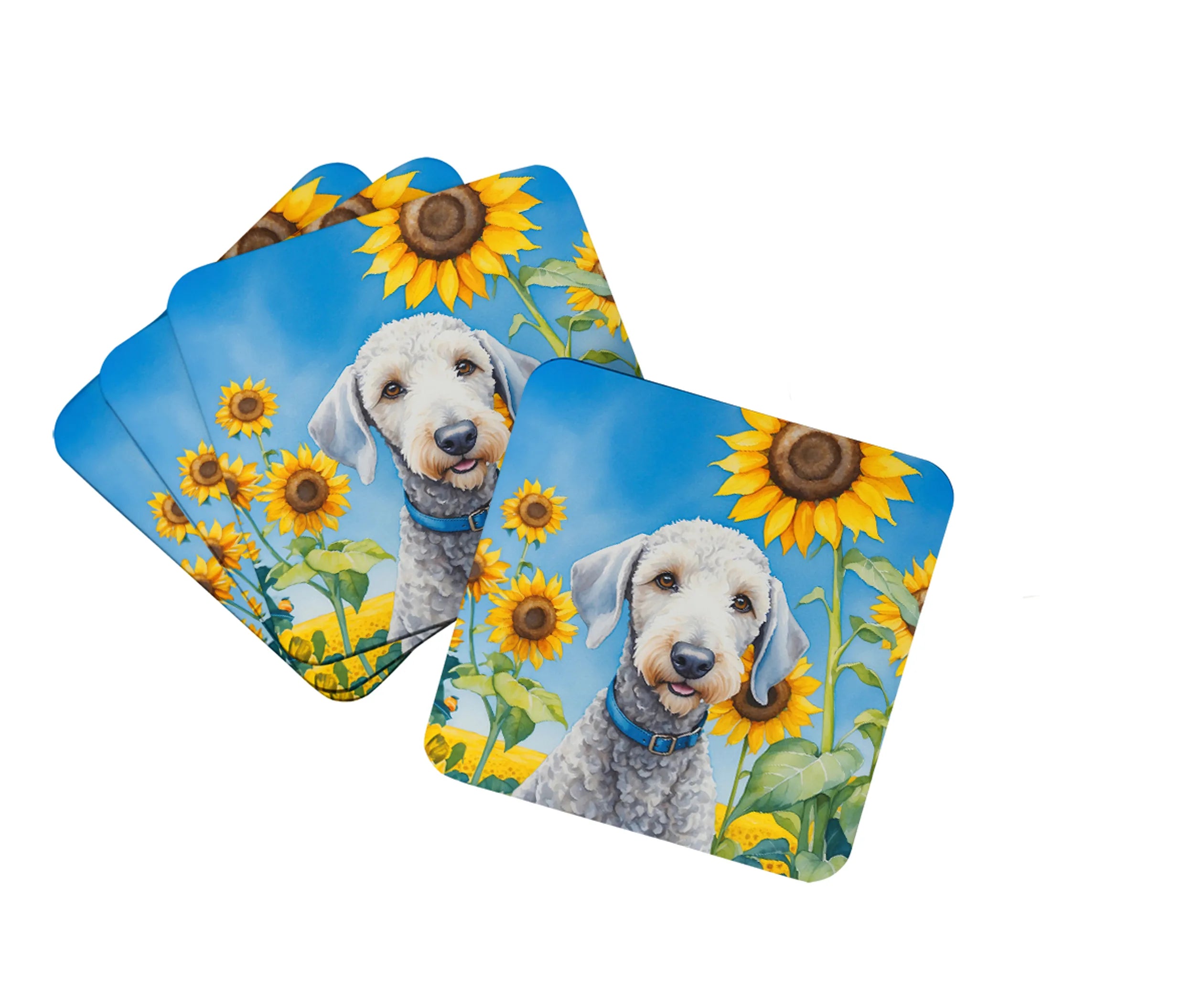 In Sunflowers Foam Coasters - Size: 3.5 | Pack Of: 1 | Collection name: In sunflowers