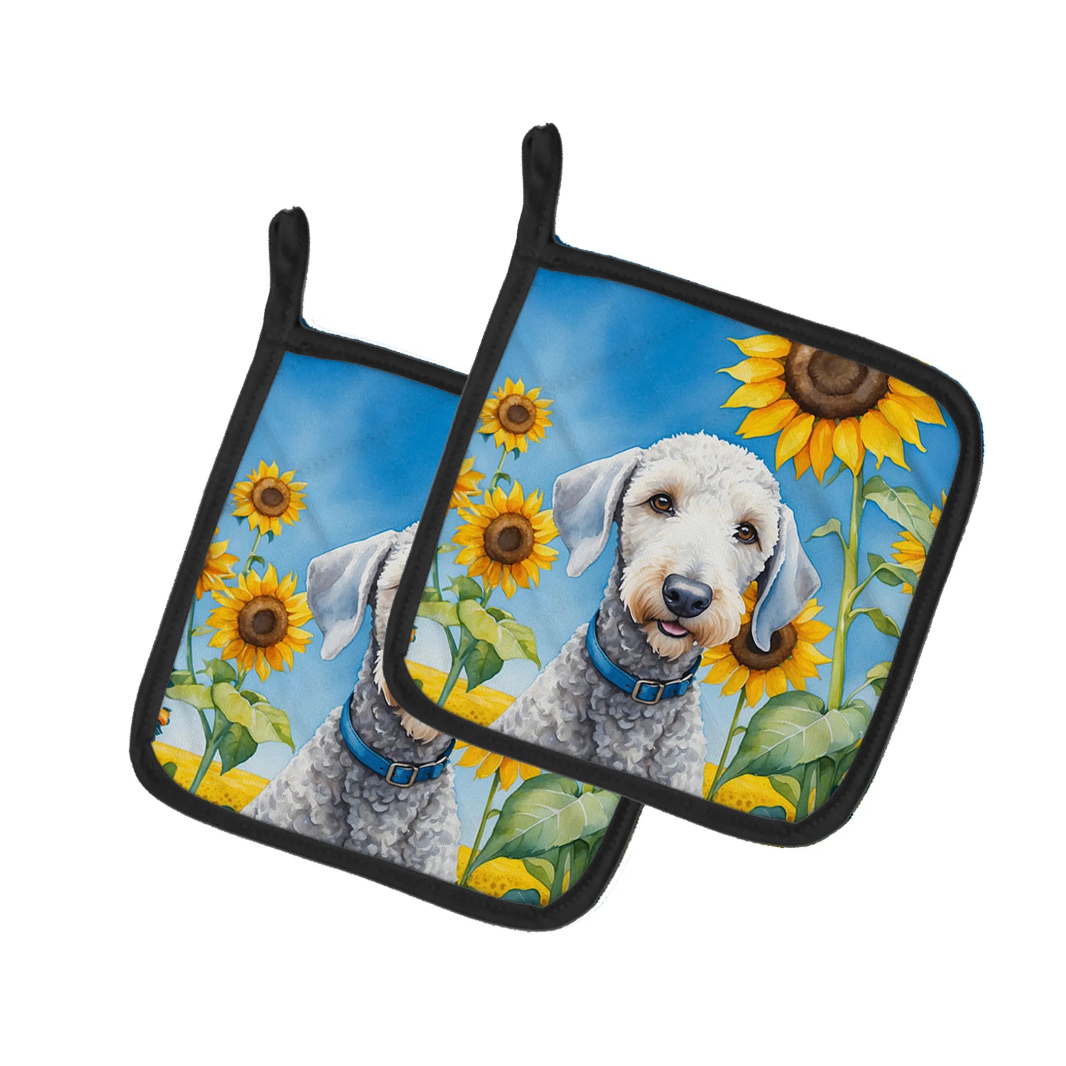 In Sunflowers Pair of Pot Holders - Size: 7.5HX7.5W | Pack Of: 1 | Collection name: In sunflowers