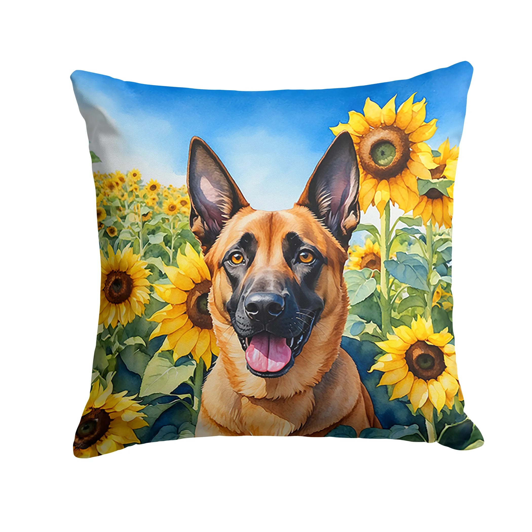 In Sunflowers Throw Pillow - Size: 14HX14W | Pack Of: 1 | Collection name: In sunflowers