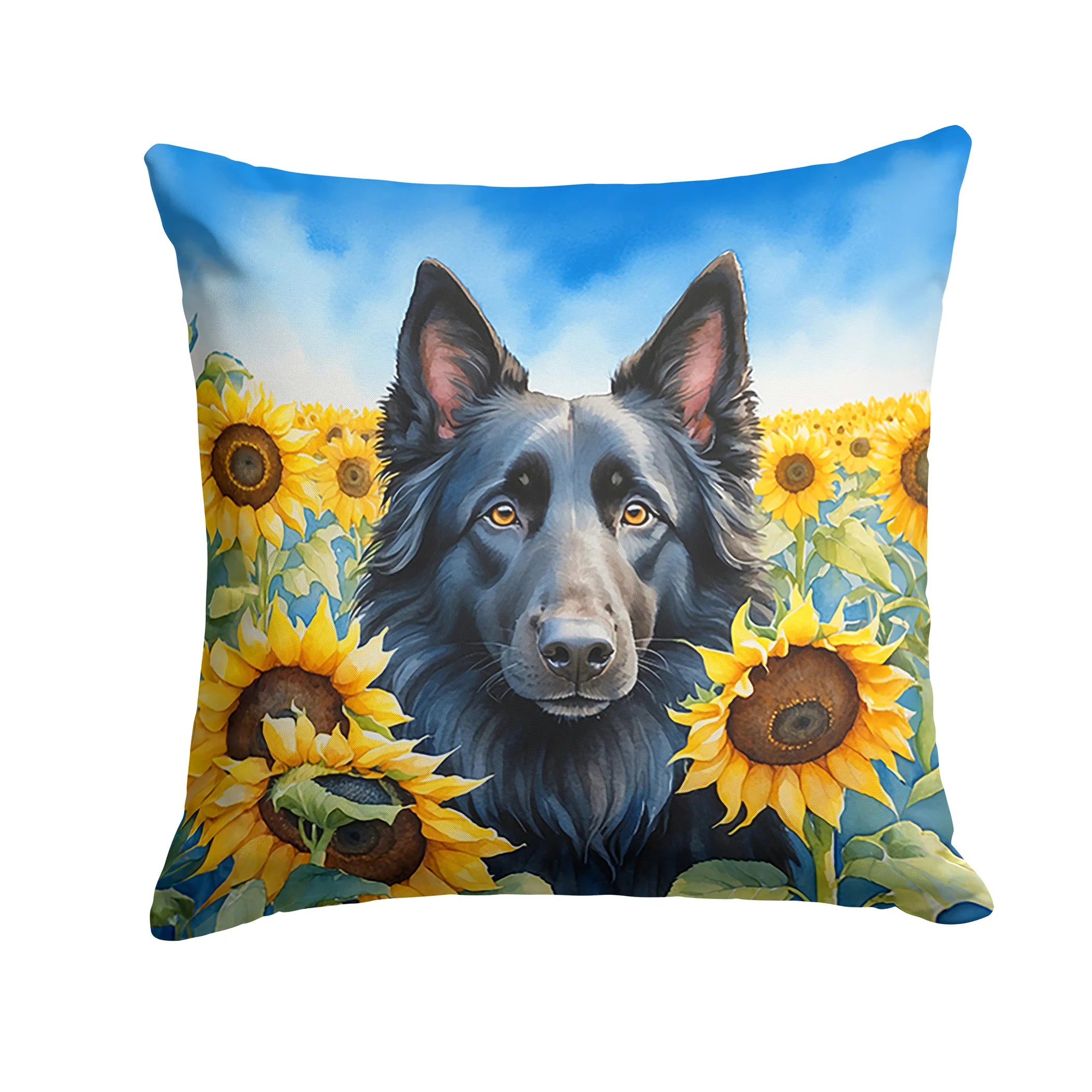 In Sunflowers Throw Pillow - Size: 14HX14W | Pack Of: 1 | Collection name: In sunflowers