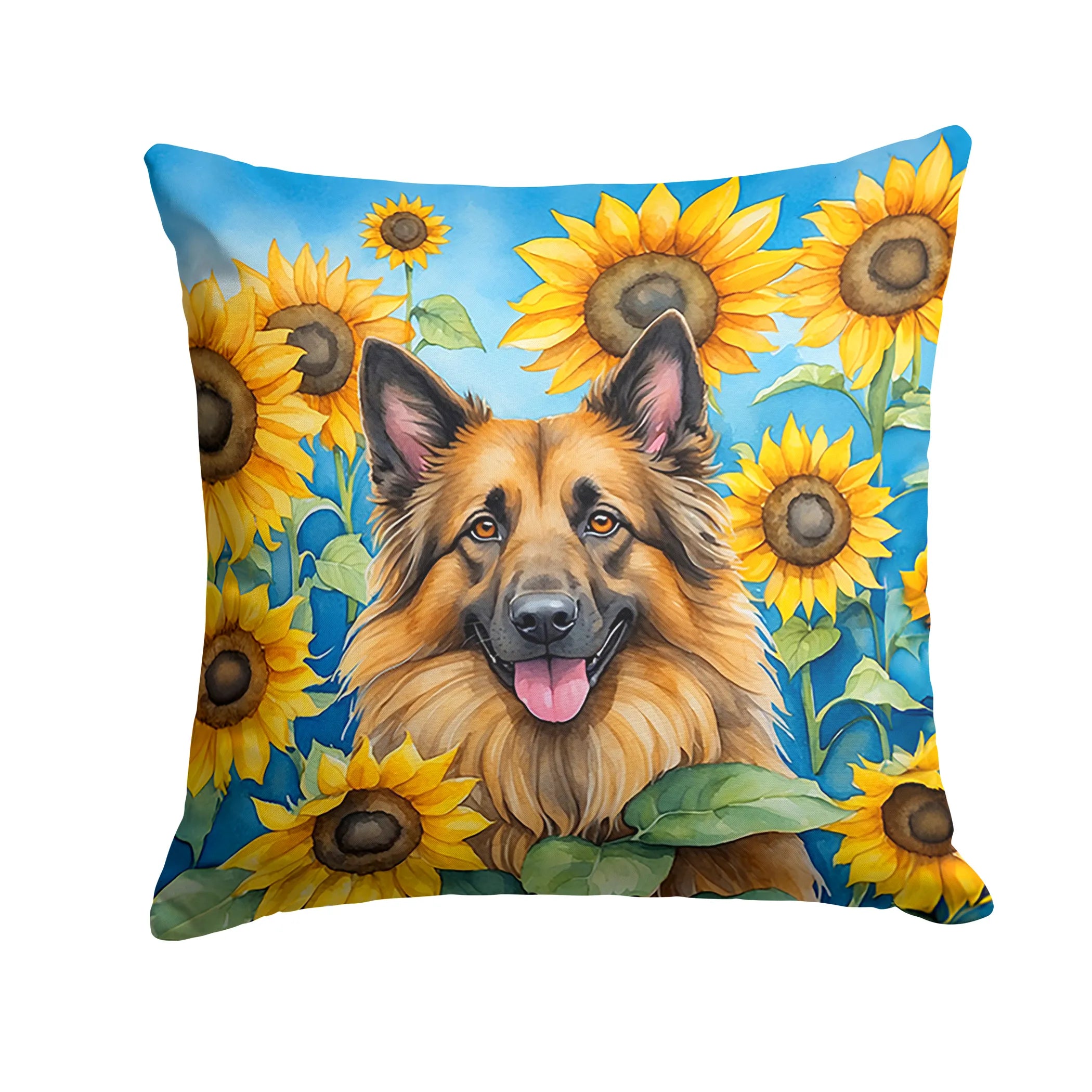 In Sunflowers Throw Pillow - Size: 14HX14W | Pack Of: 1 | Collection name: In sunflowers
