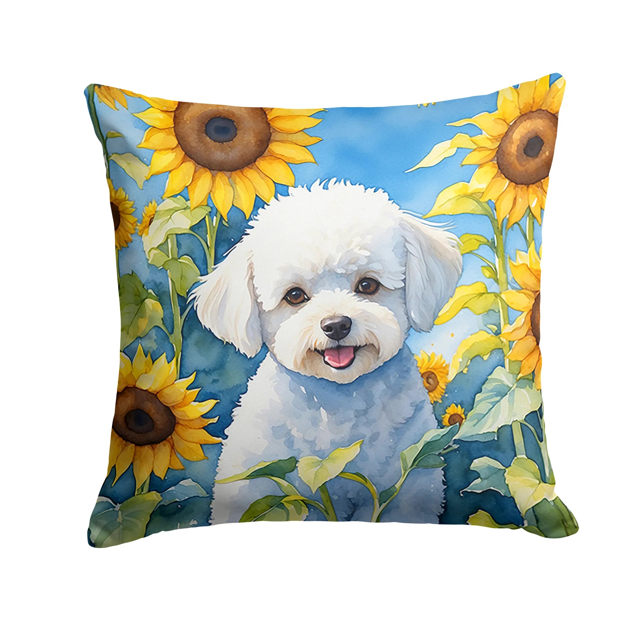 In Sunflowers Throw Pillow - Size: 14HX14W | Pack Of: 1 | Collection name: In sunflowers