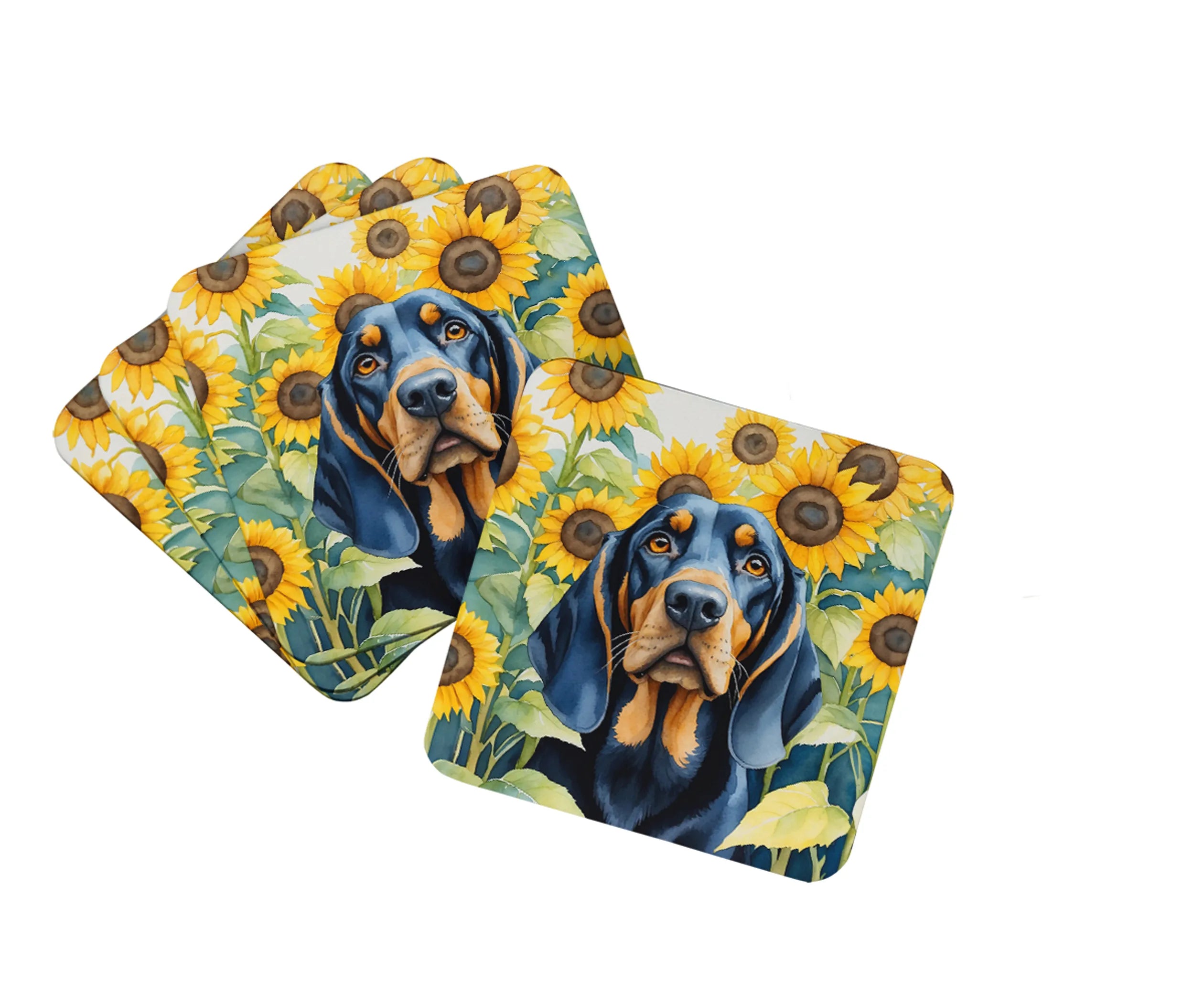 In Sunflowers Foam Coasters - Size: 3.5 | Pack Of: 1 | Collection name: In sunflowers