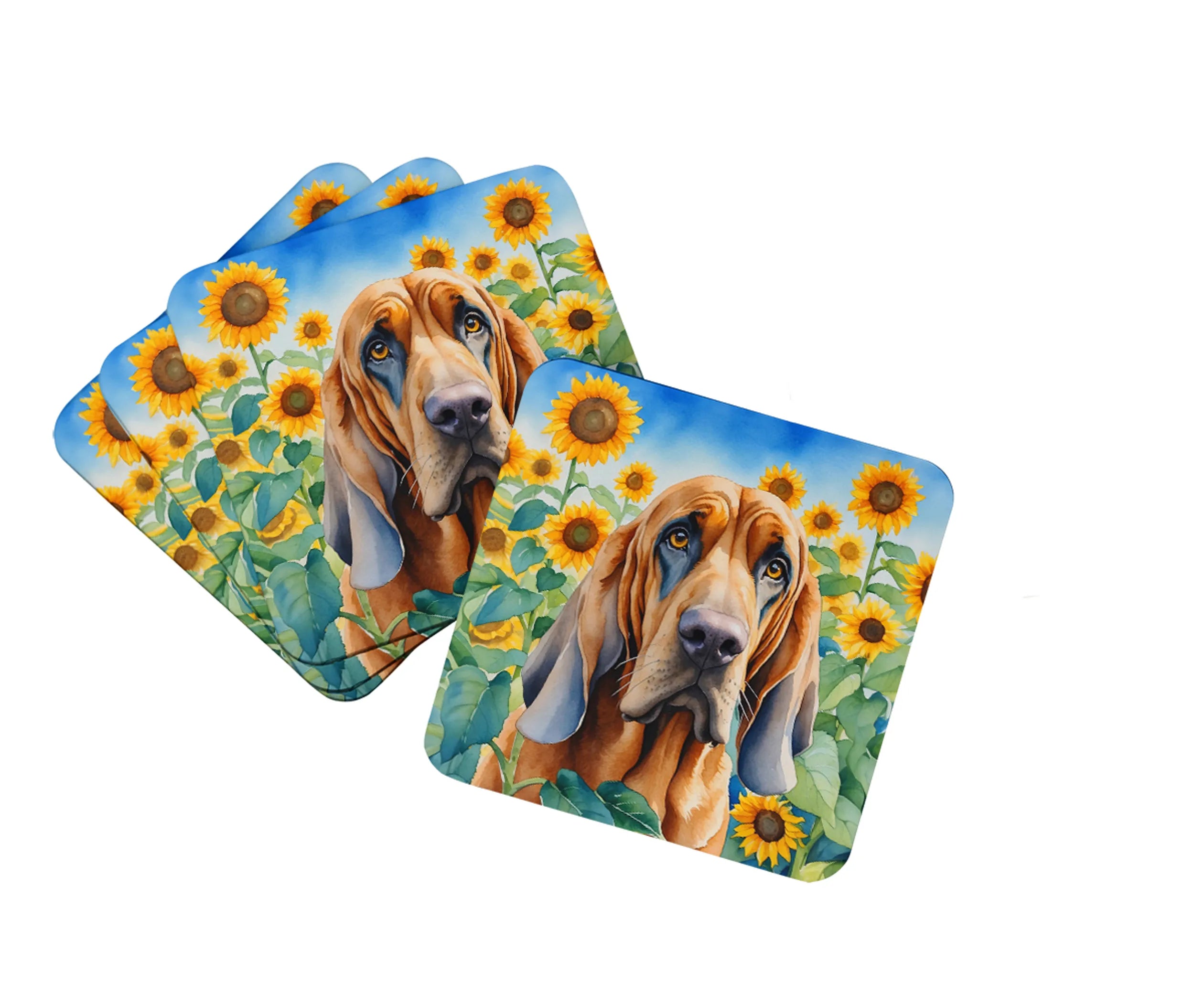 In Sunflowers Foam Coasters - Size: 3.5 | Pack Of: 1 | Collection name: In sunflowers