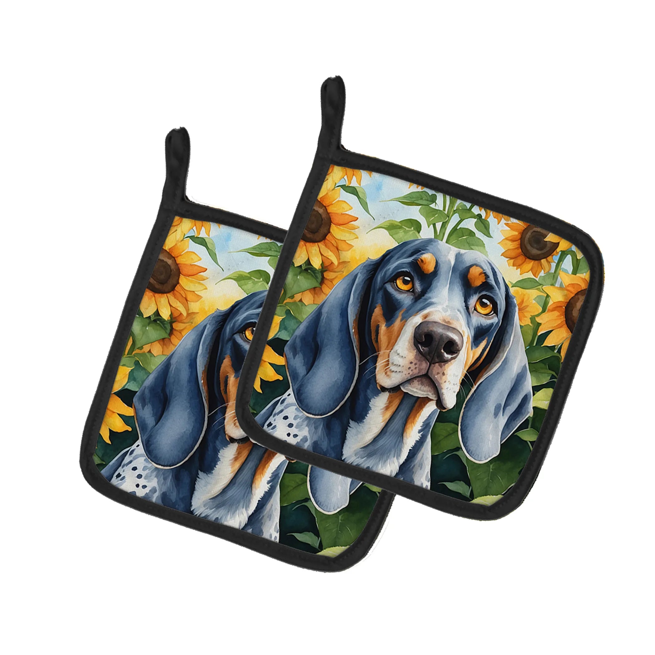 In Sunflowers Pair of Pot Holders - Size: 7.5HX7.5W | Pack Of: 1 | Collection name: In sunflowers